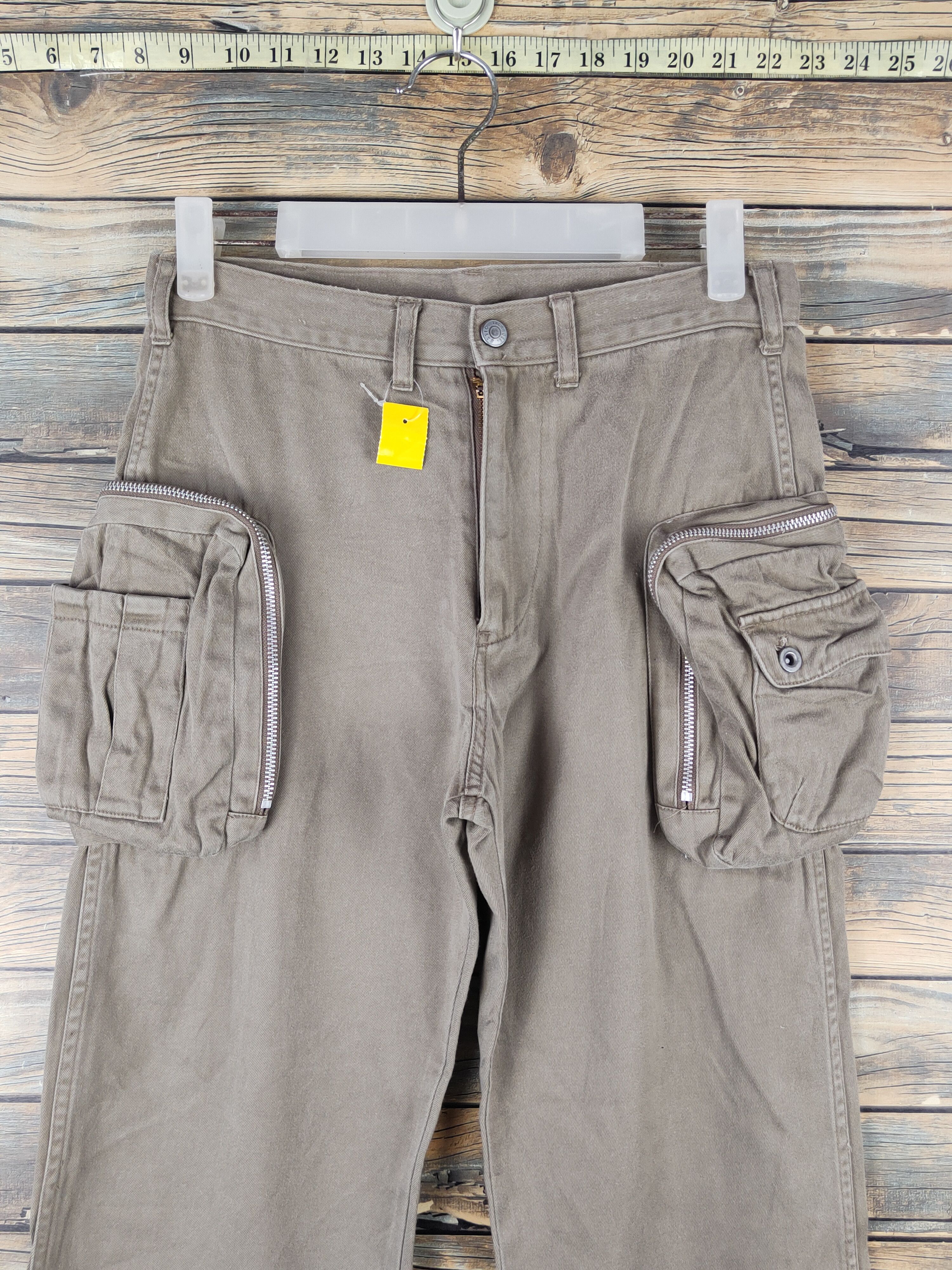 Japanese Brand DL Wallers Beige Multipocket Cargo Pants #2615 Size US 28 / EU 44 - 2 Thumbnail