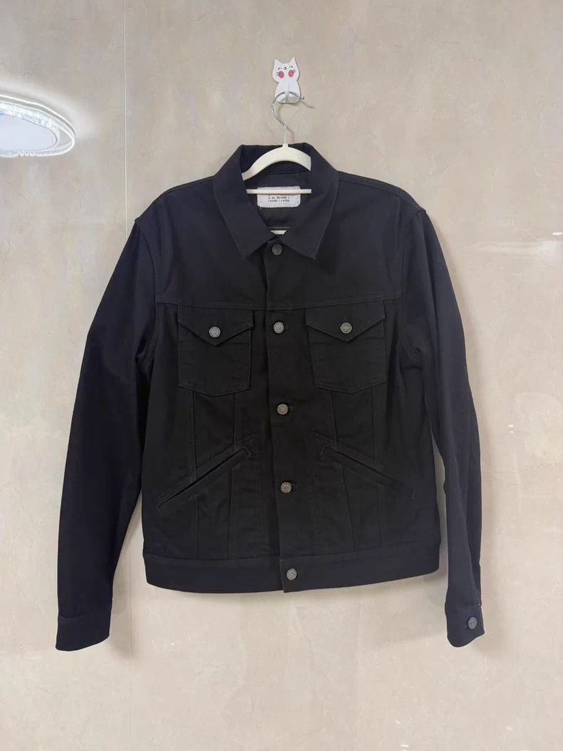Givenchy Givenchy Black Back Embroidered Logo Denim Jacket Size US XL / EU 56 / 4 - 1 Thumbnail