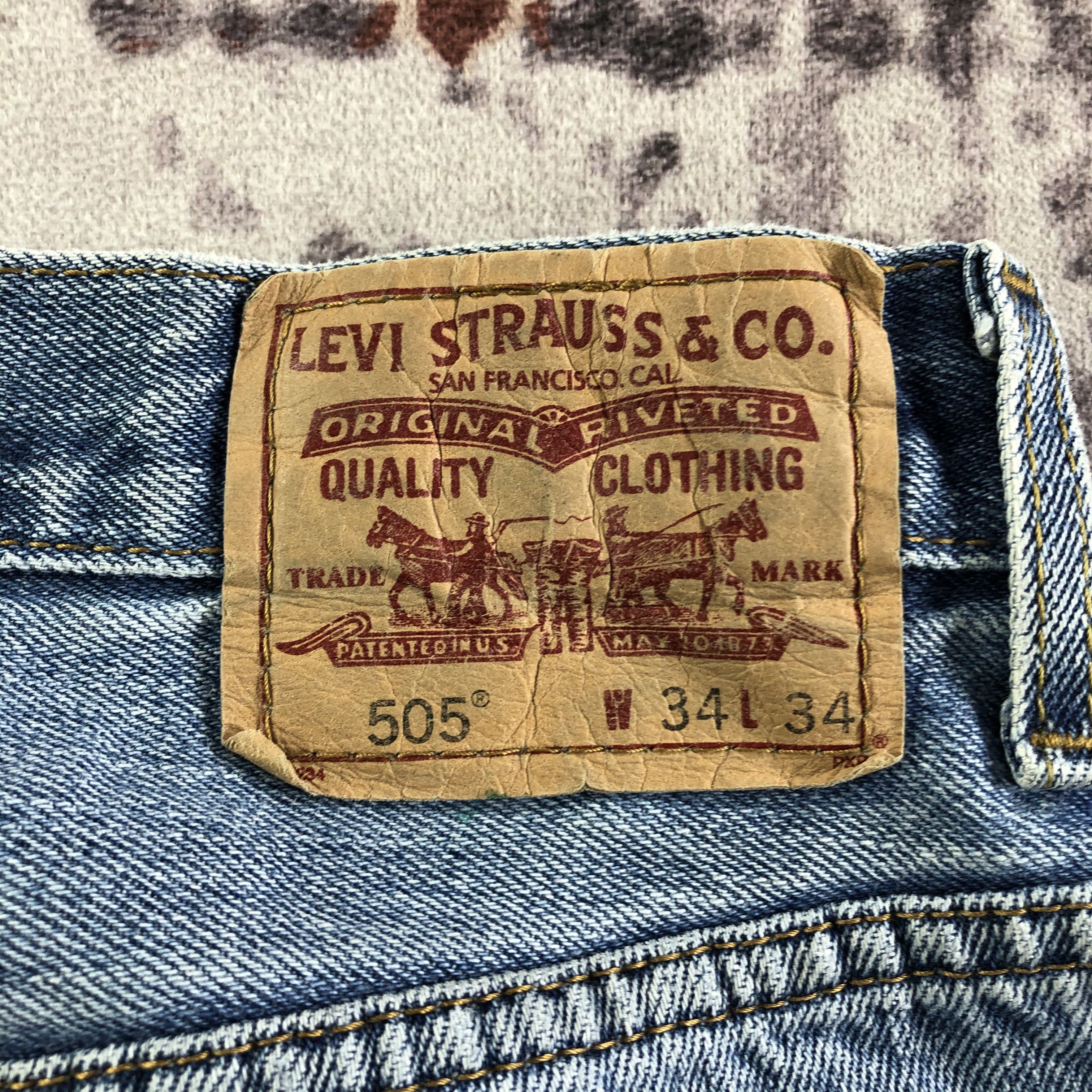 Levi's × Vintage Vintage Blue Wash Levis 505 Jeans-JM3459 Size 33" - 5 Thumbnail
