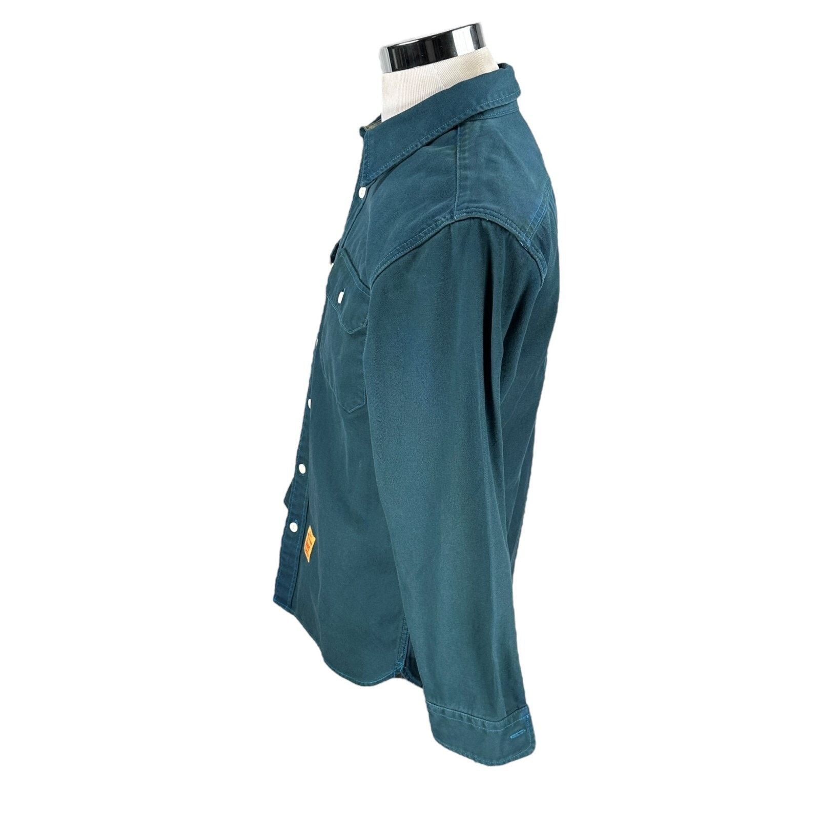 Levi's Levi's Work Shirt Small Teal Work To Be Done Garment Dyed Size US S / EU 44-46 / 1 - 2 Thumbnail