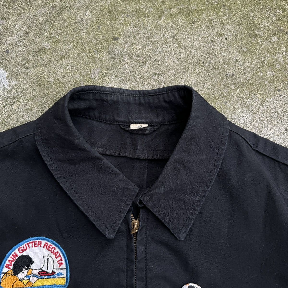 Vintage 80s Faded Zip Up Work Jacket Thrashed Grunge ERD Size US L / EU 52-54 / 3 - 5 Thumbnail