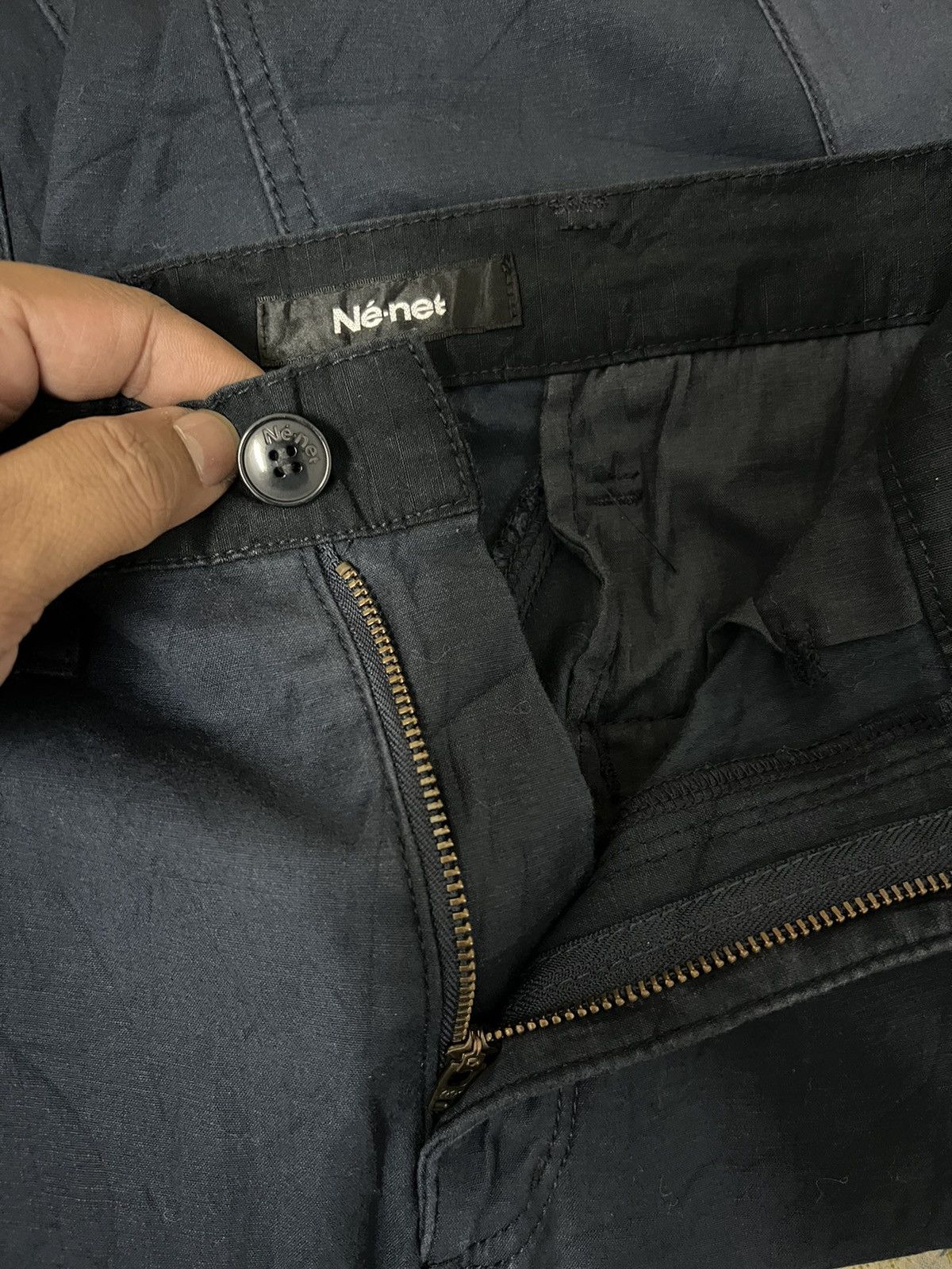 Issey Miyake × Ne-Net 2000s Ne-Net by Issey Miyake Cargo Pants CropCrotch Size US 30 / EU 46 - 6 Thumbnail