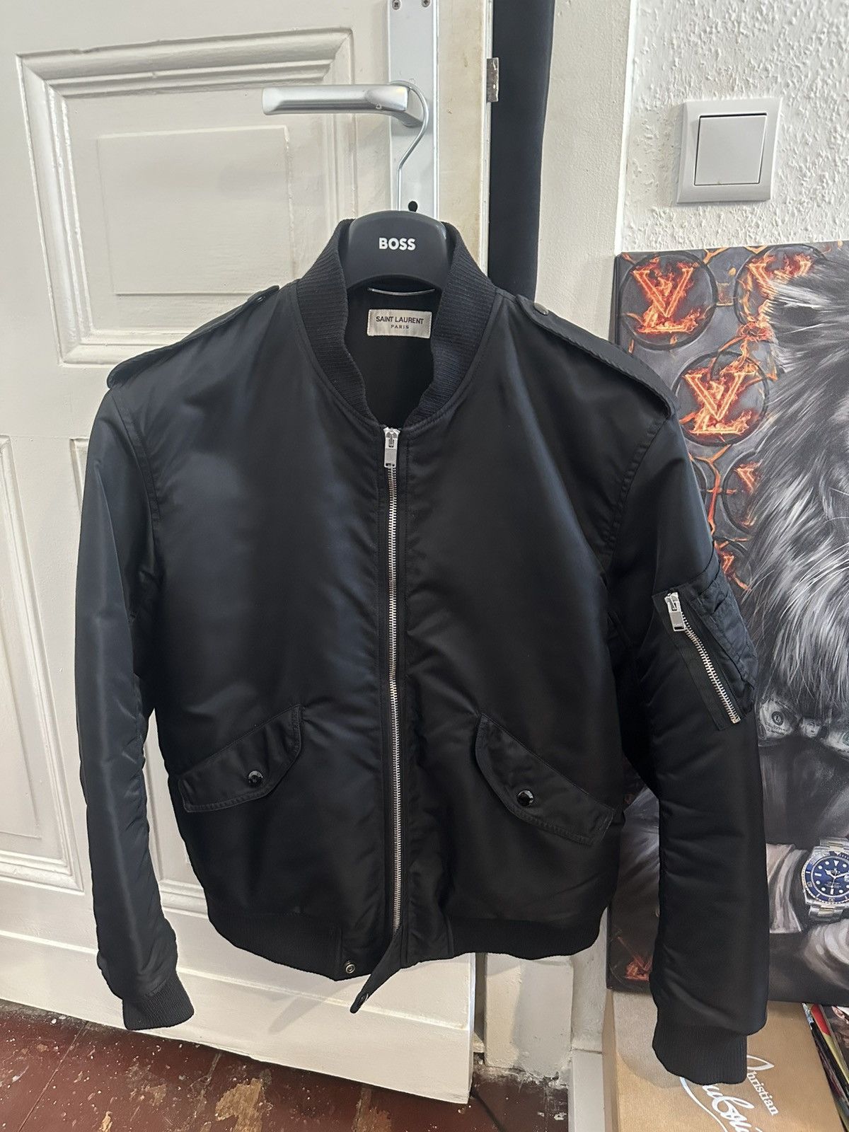 Saint Laurent Paris Saint Laurent Bomber Jacket Size US XL / EU 56 / 4 - 2 Thumbnail