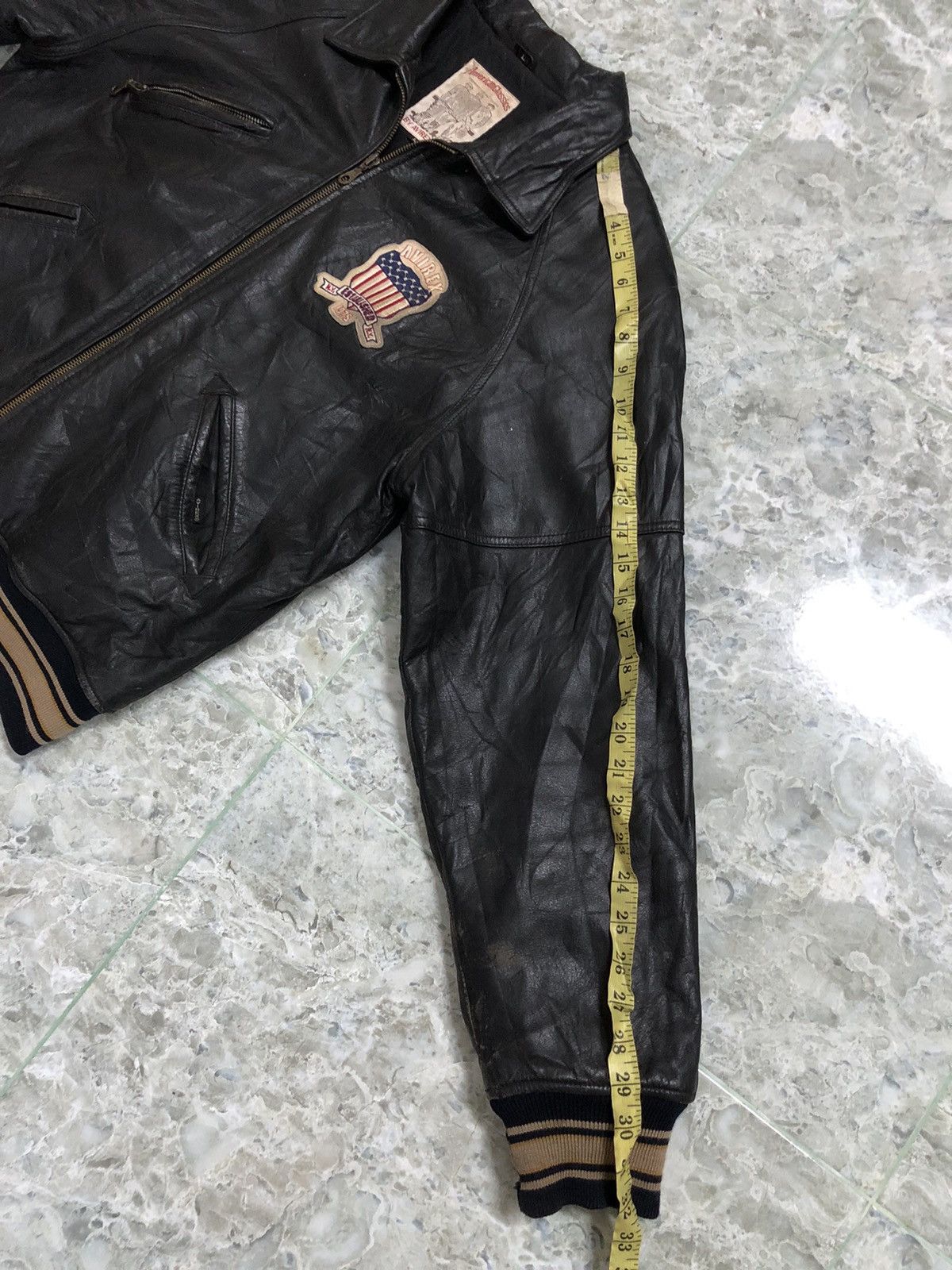 Avirex × Rap Tees 🔥 RARE VINTAGE ICON AVIREX VARSITY LEATHER JACKET Size US L / EU 52-54 / 3 - 21 Thumbnail