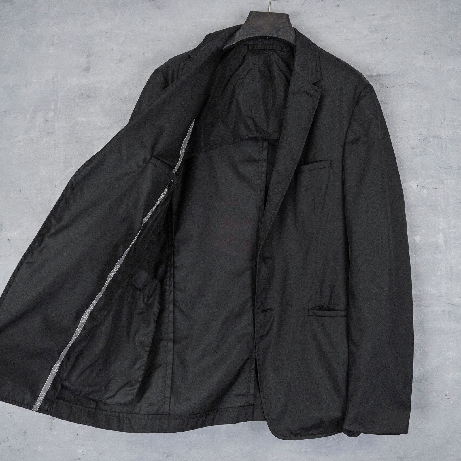 Prada Vintage prada 2010 nylon tailored logo black blazer jacket Size US M / EU 48-50 / 2 - 5 Thumbnail