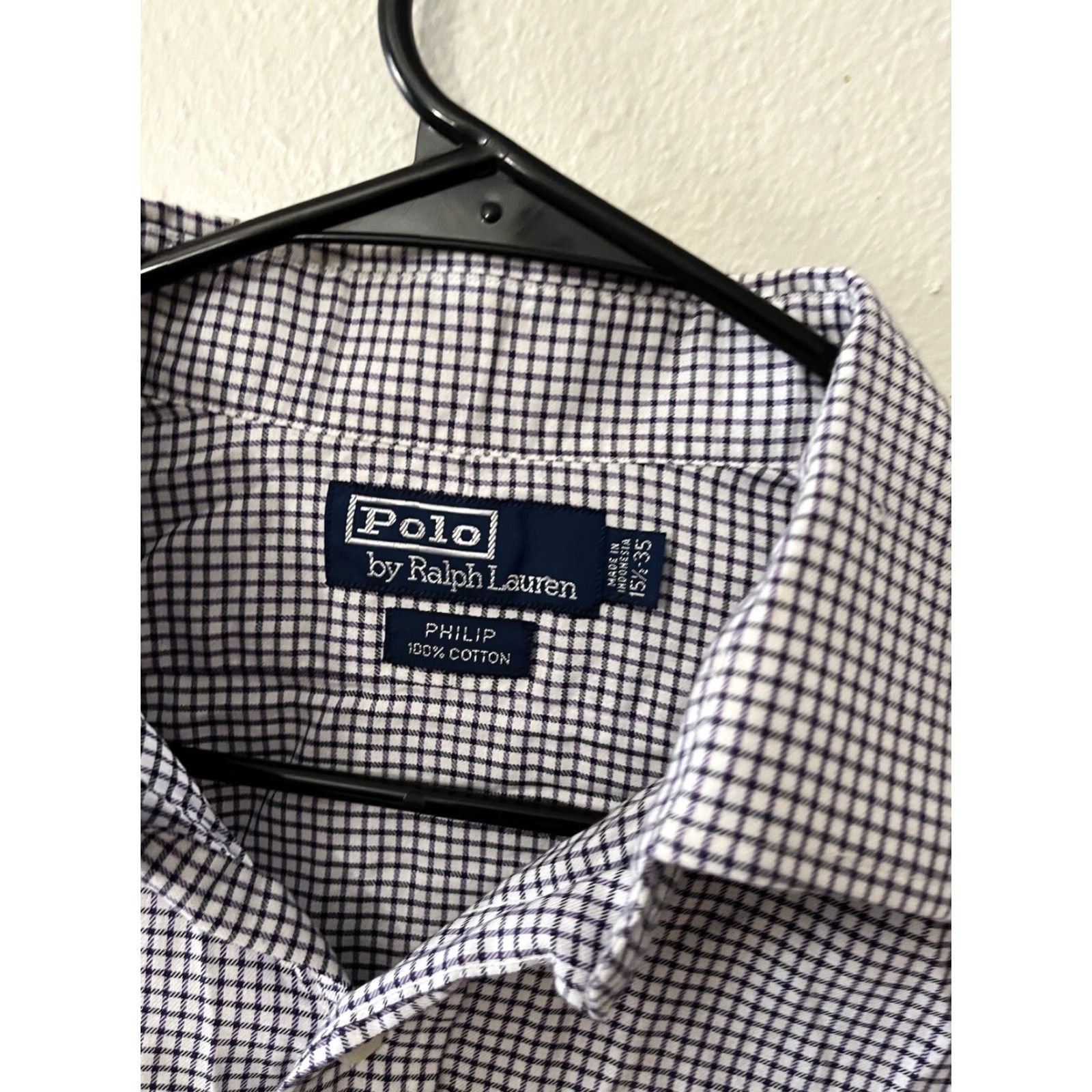 Polo Ralph Lauren Polo Ralph Lauren Shirt Adult 15.5 White Gingham Button-Up Size US M / EU 48-50 / 2 - 2 Thumbnail