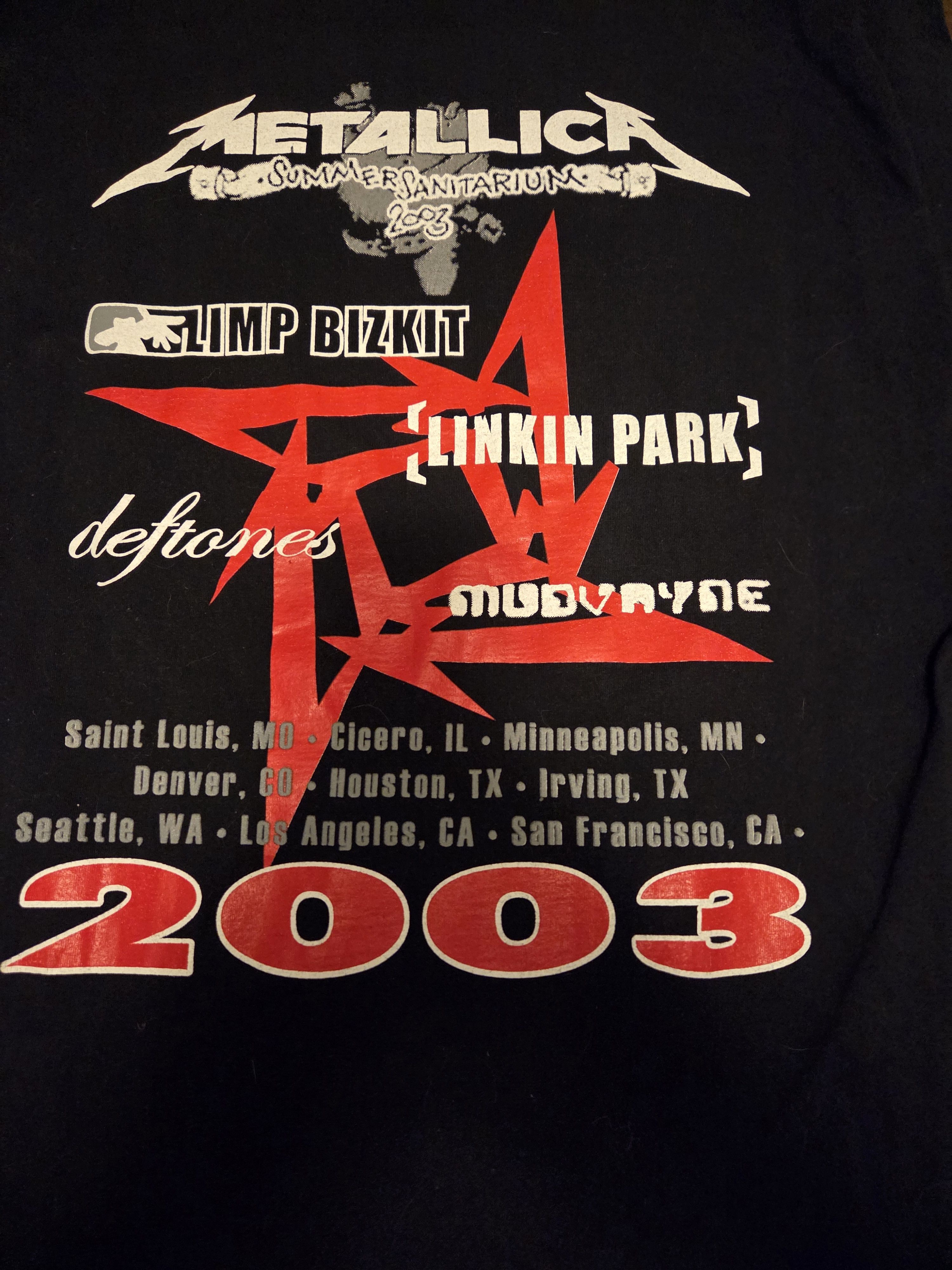 Delta Summer Sanitarium Tour Metallica 2003 t-shirt Extra Large Size US XL / EU 56 / 4 - 4 Thumbnail