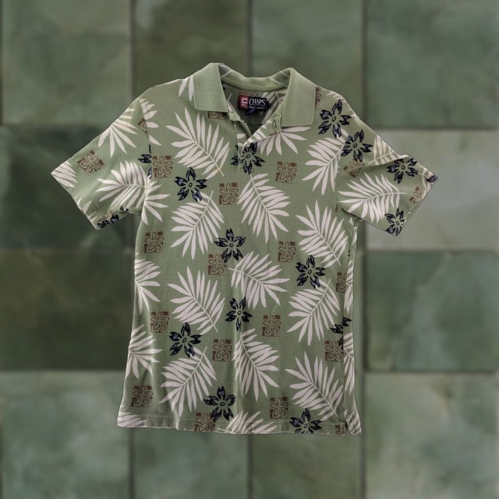 Ralph Lauren Chaps Ralph Lauren Polo Shirt Polo Hawaiian Floral Short Sleeve Aloha Green 100% Cotton MENS XL Size US S / EU 44-46 / 1 - 1 Thumbnail