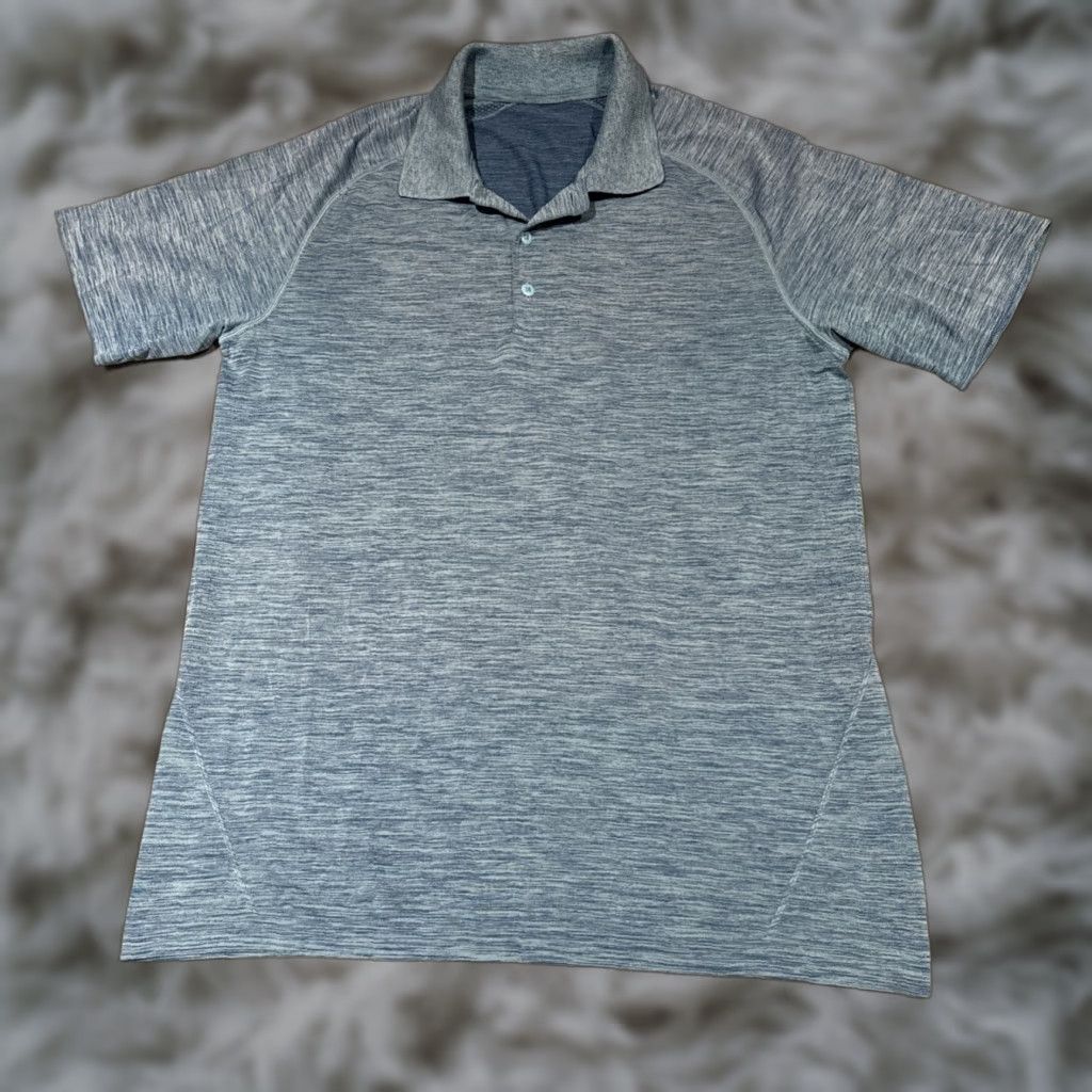 Lululemon Lululemon Metal Vent Tech Polo Shirt Blue Stretch Performance Men's Size Large Size US L / EU 52-54 / 3 - 1 Thumbnail