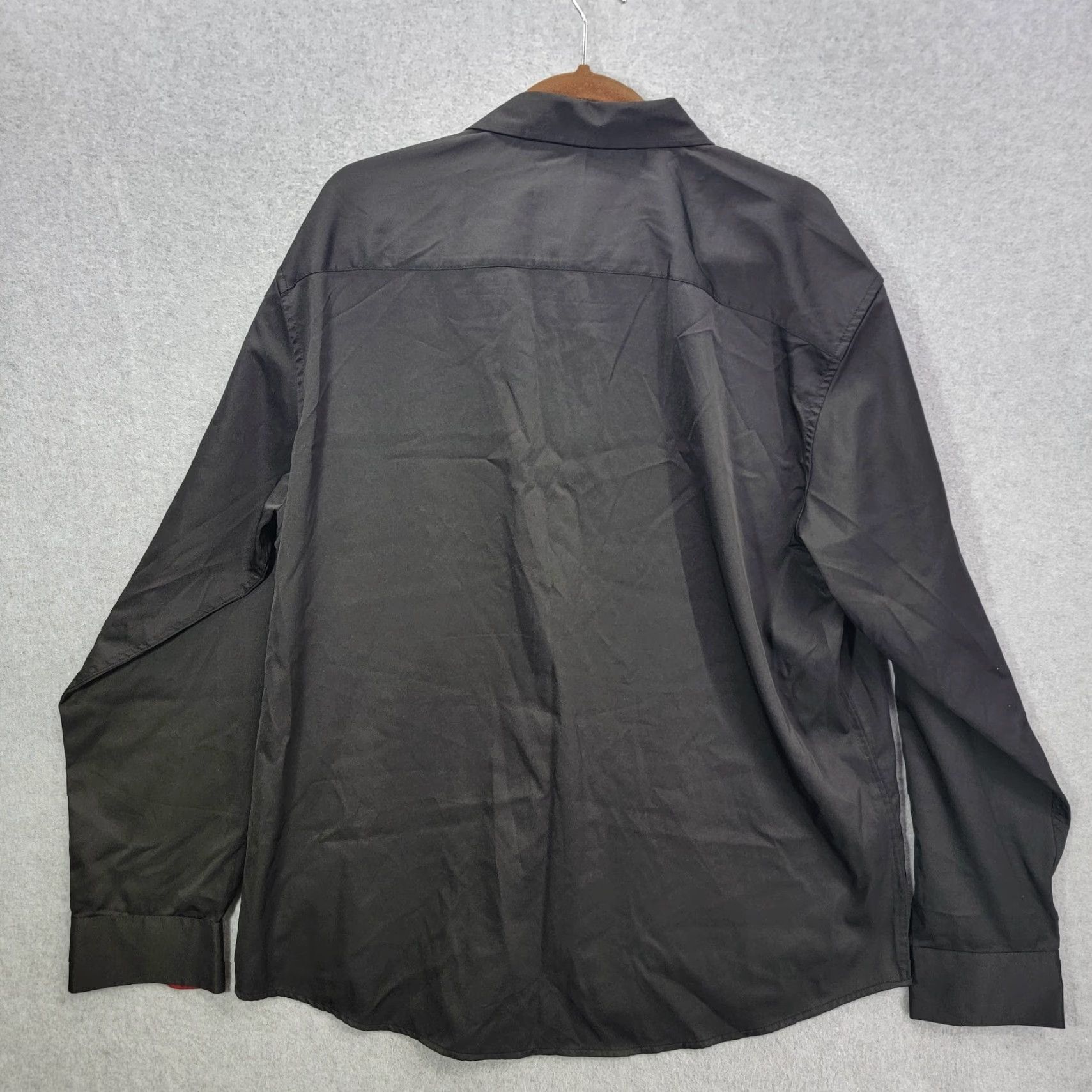 Vintage Flex Mens Button-Up 2XL Black Long Sleeve Cotton Button-Up Shirt Size US XXL / EU 58 / 5 - 6 Thumbnail