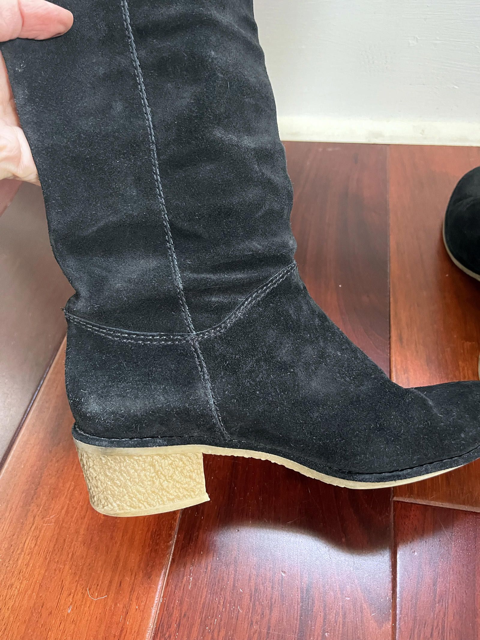 Designer Kate Spade Black Suede Boots Size 6.5 Size US 6.5 / IT 36.5 - 4 Thumbnail