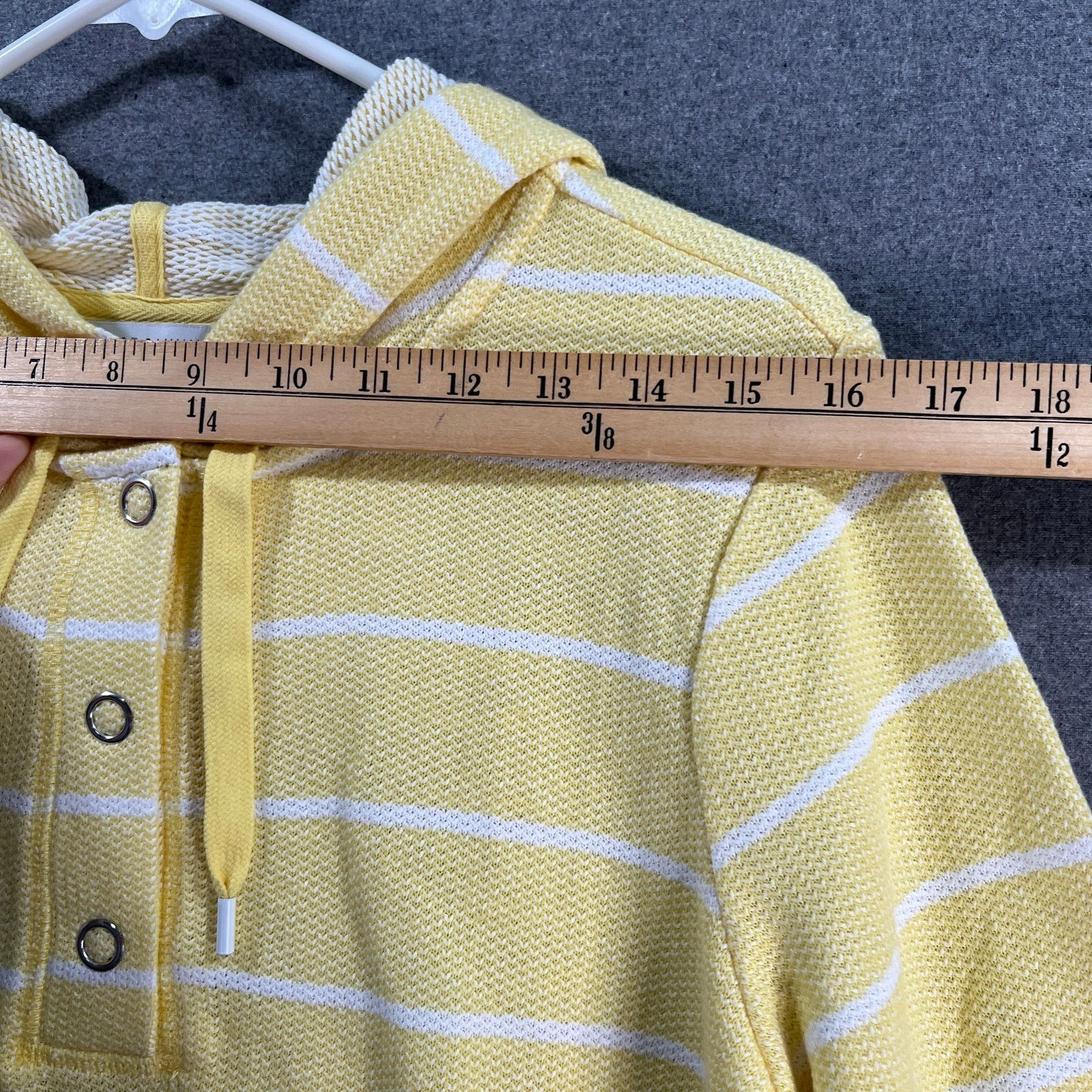 Other Sport Savvy Textured French Terry 3/4 Sleeve Hooded Size M / US 6-8 / IT 42-44 - 6 Thumbnail
