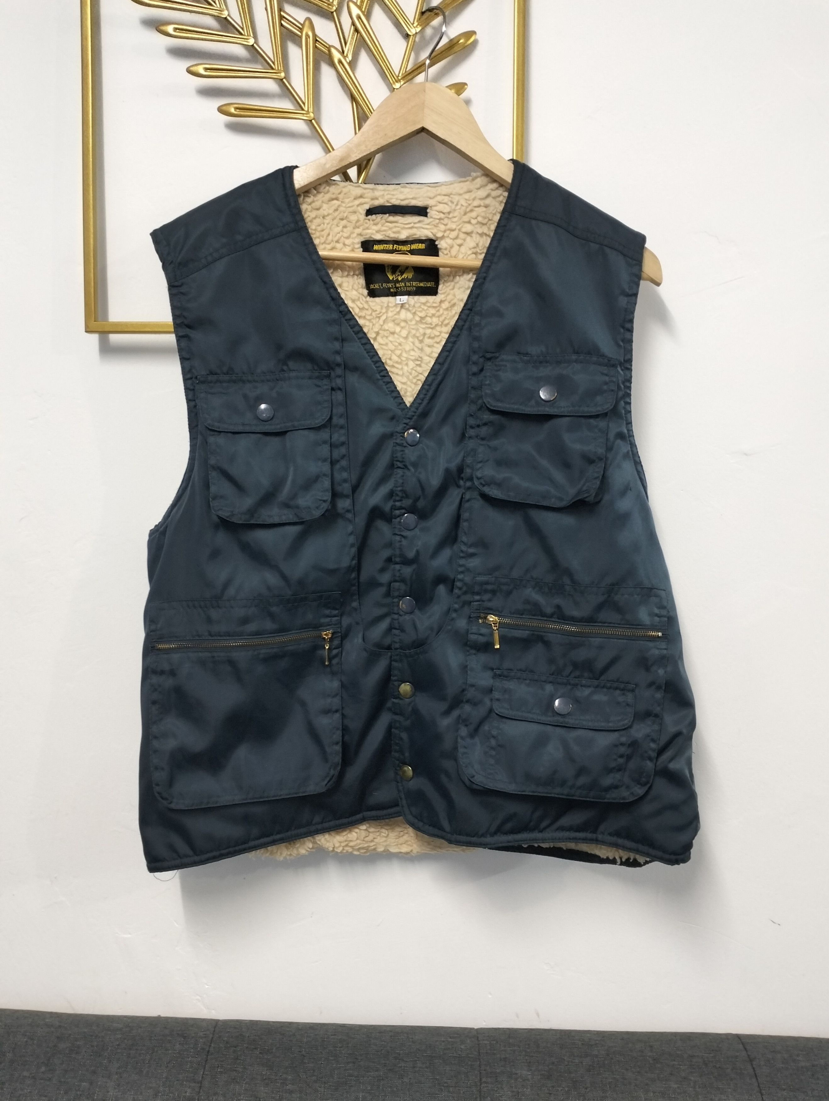 If Six Was Nine Vintage Japanese winter flying wear Vest Jacket Size US L / EU 52-54 / 3 - 1 Thumbnail
