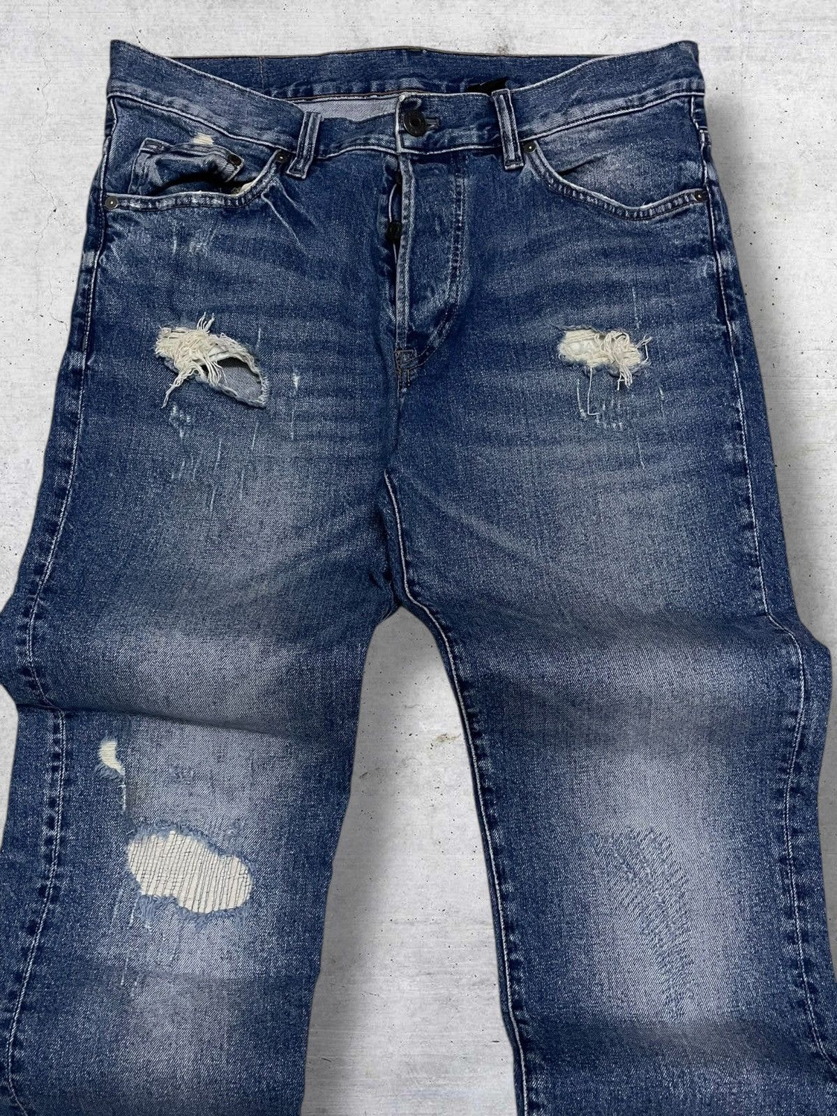 Japanese Brand VINTAGE JAPAN DESIGNER DENIM DISTRESSED STREETWEAR STYLE 90S Size US 33 - 4 Thumbnail
