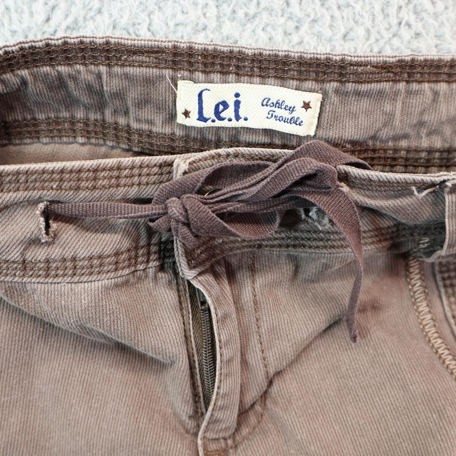L.E.I. Vtg Cargo Short Girls 15 Brown Cotton L.E.I "Ashley Trouble" Size 24" / US 00 / IT 34 - 8 Thumbnail