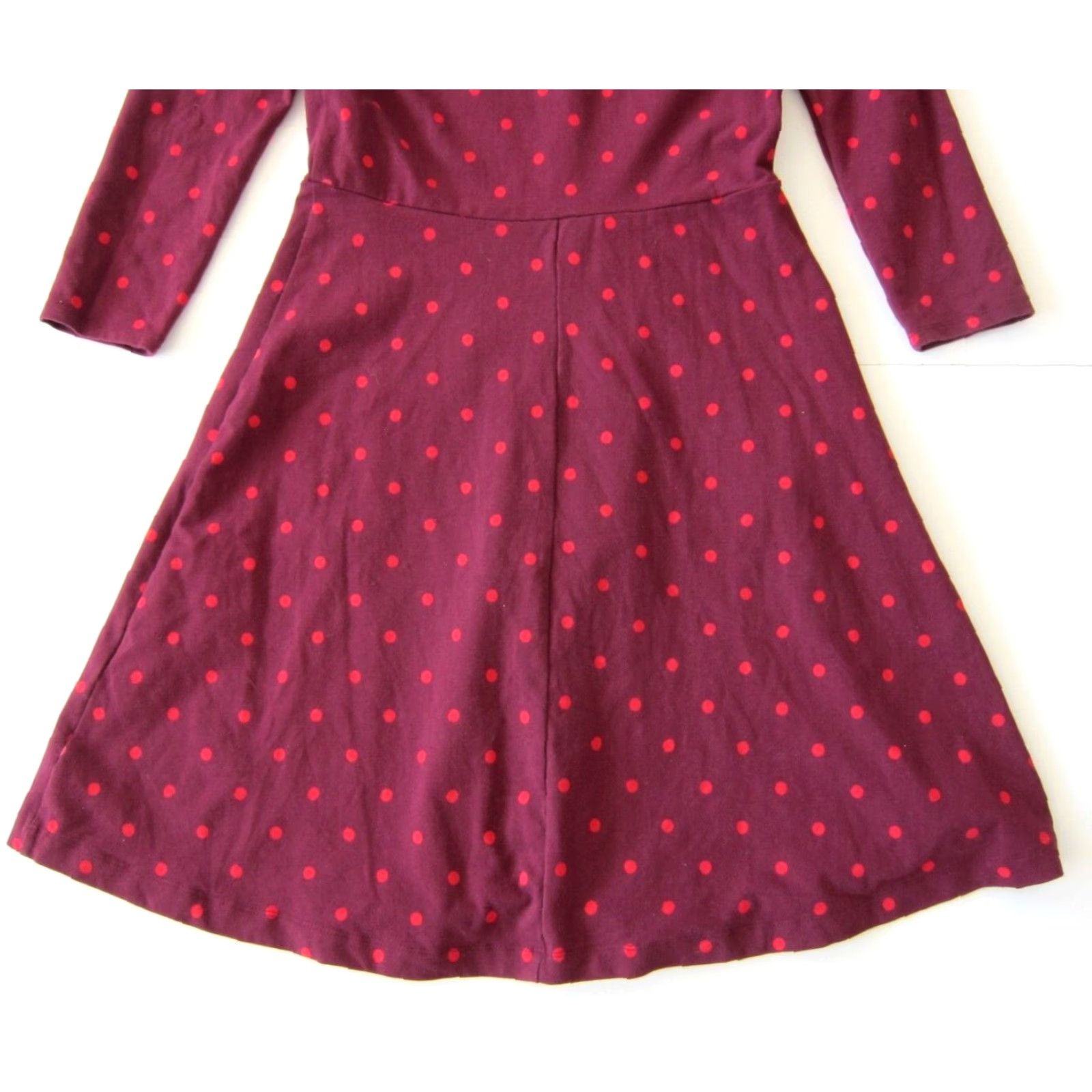 Old Navy Old Navy Pink Polka Dot Stretch 3/4 Sleeve Sheath Empire Dress M Size M / US 6-8 / IT 42-44 - 6 Thumbnail