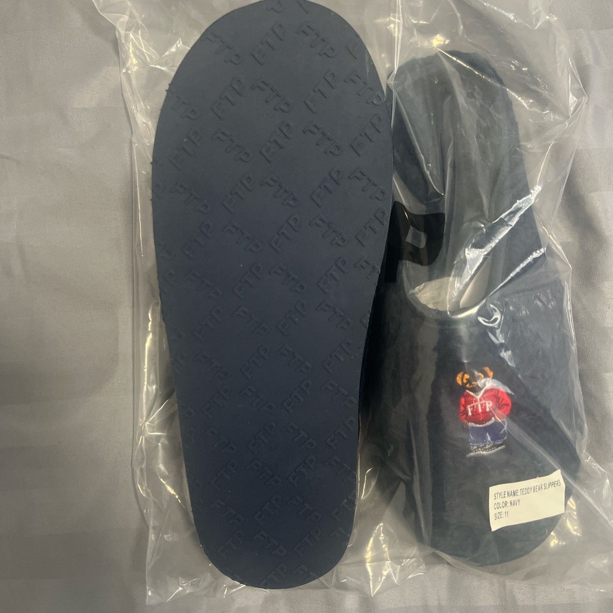 Fuck The Population FTP Teddy Bear Slippers Size US 11 / EU 44 - 4 Thumbnail