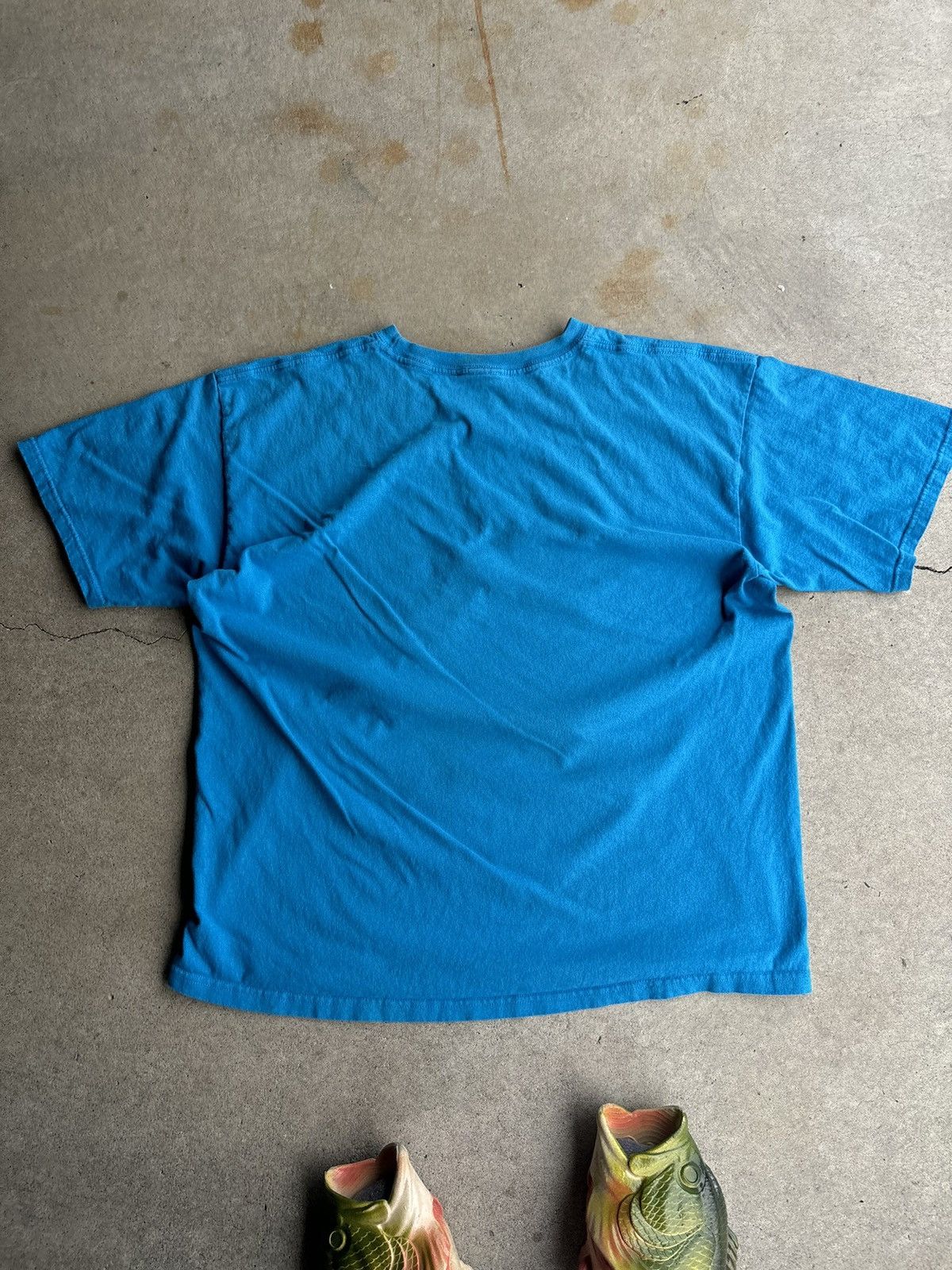 DC × Vintage Crazy Dc Shoes Early 2000s Boxy Fit Neon Blue Tee Size US L / EU 52-54 / 3 - 2 Thumbnail