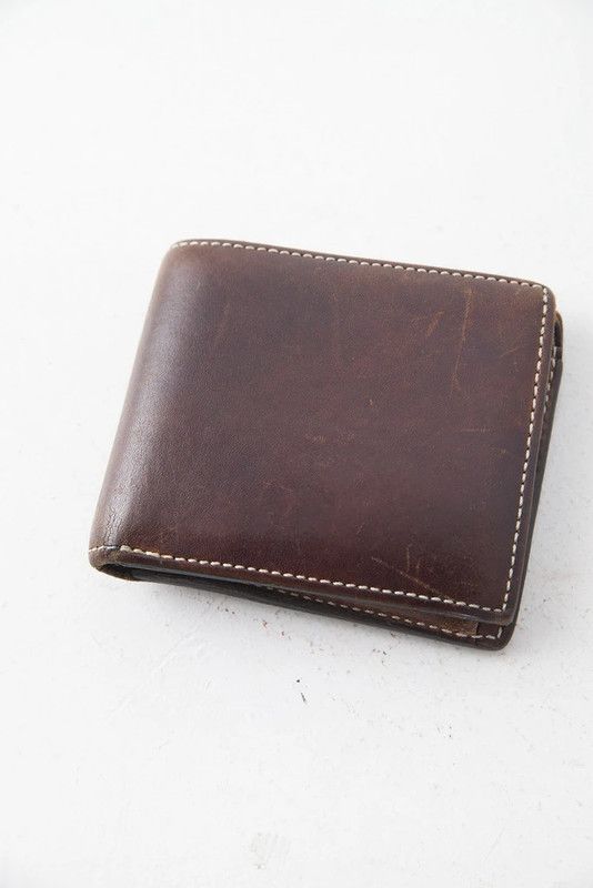 Vintage Handmade brown leather wallet Size ONE SIZE - 1 Thumbnail