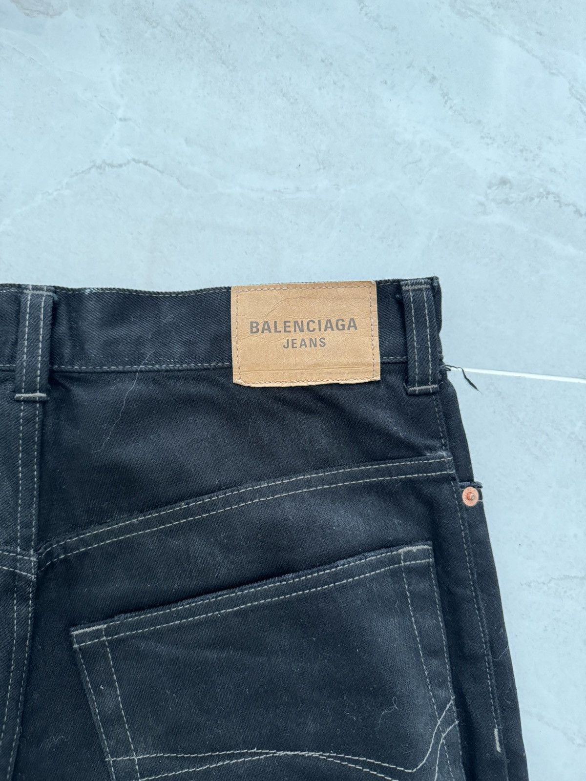 Balenciaga *RARE* RUNWAY BLACK TORN DENIM Sz. S Size US 32 / EU 48 - 6 Thumbnail