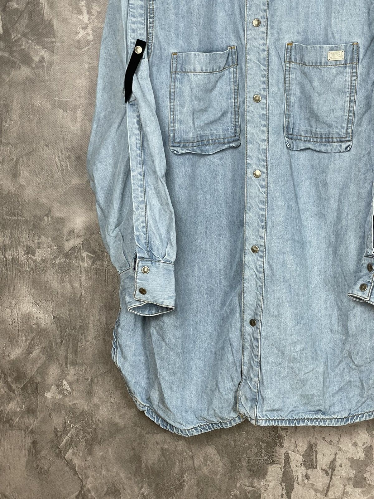 Diesel × Vintage Diesel Avant Garde Streetwear Denim Button dress/shirt y2k Size S / US 4 / IT 40 - 5 Thumbnail