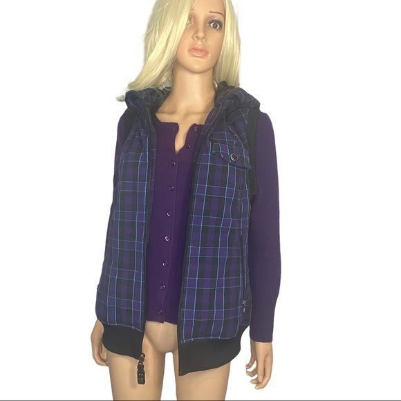 Burton Burton Ho Chi Minh Purple Plaid Dry Ride Hooded Vest Large N Size L / US 10 / IT 46 - 7 Thumbnail