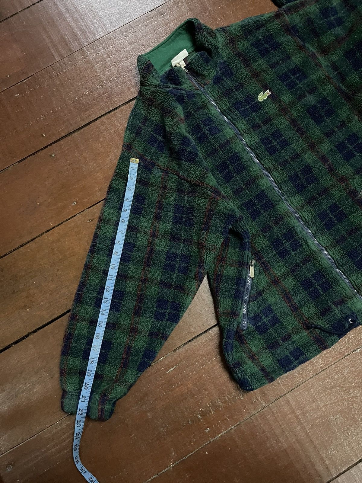 Lacoste × Vintage Vintage Lacoste Sherpa fleece Plaid Jacket Size US L / EU 52-54 / 3 - 14 Thumbnail