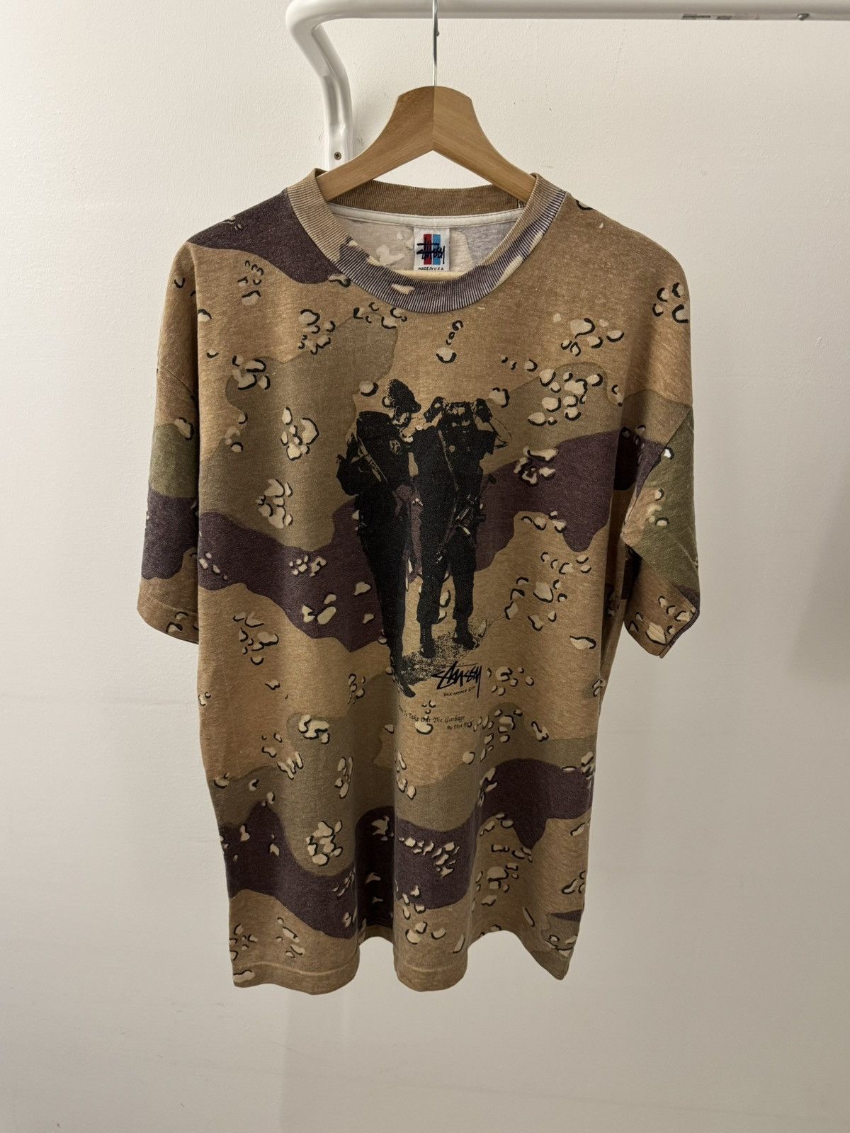 Stussy Vintage 90's Stussy Dick Kramer Camo Tshirt Size US L / EU 52-54 / 3 - 1 Thumbnail