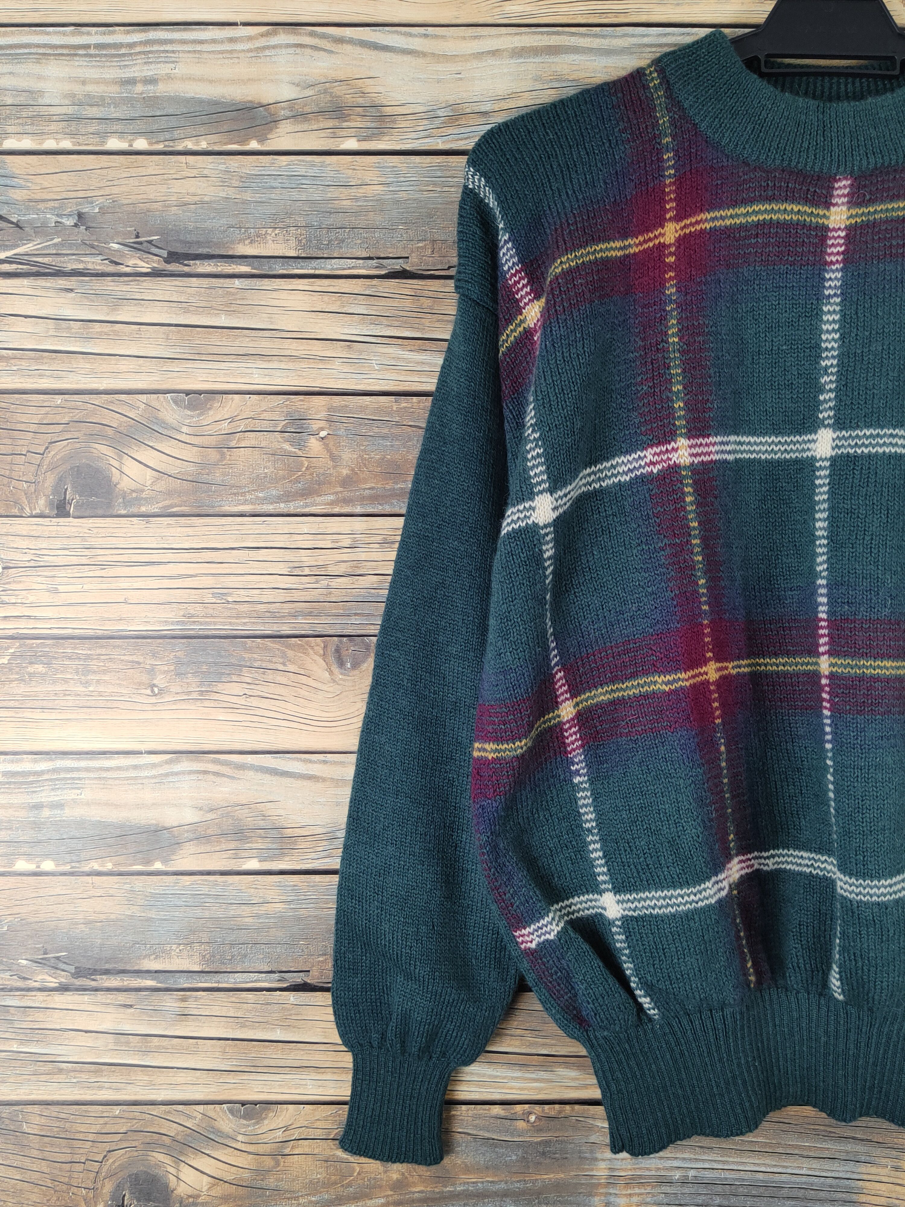 Vintage High Garment Green Knitwear Sweatshirts #W1538 Size US M / EU 48-50 / 2 - 3 Thumbnail