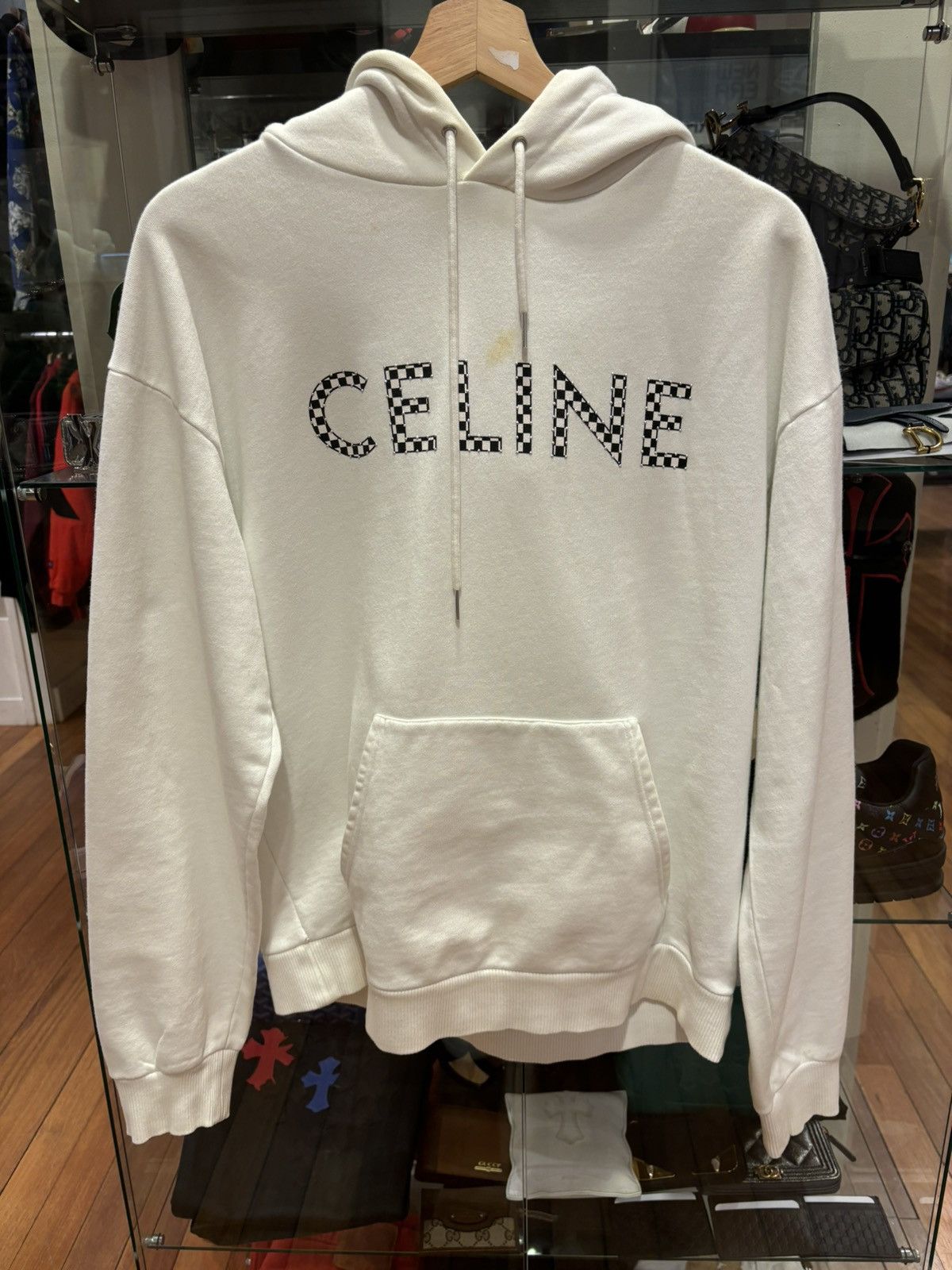 Celine Celine Checker Studded Hoodie Size US M / EU 48-50 / 2 - 1 Thumbnail