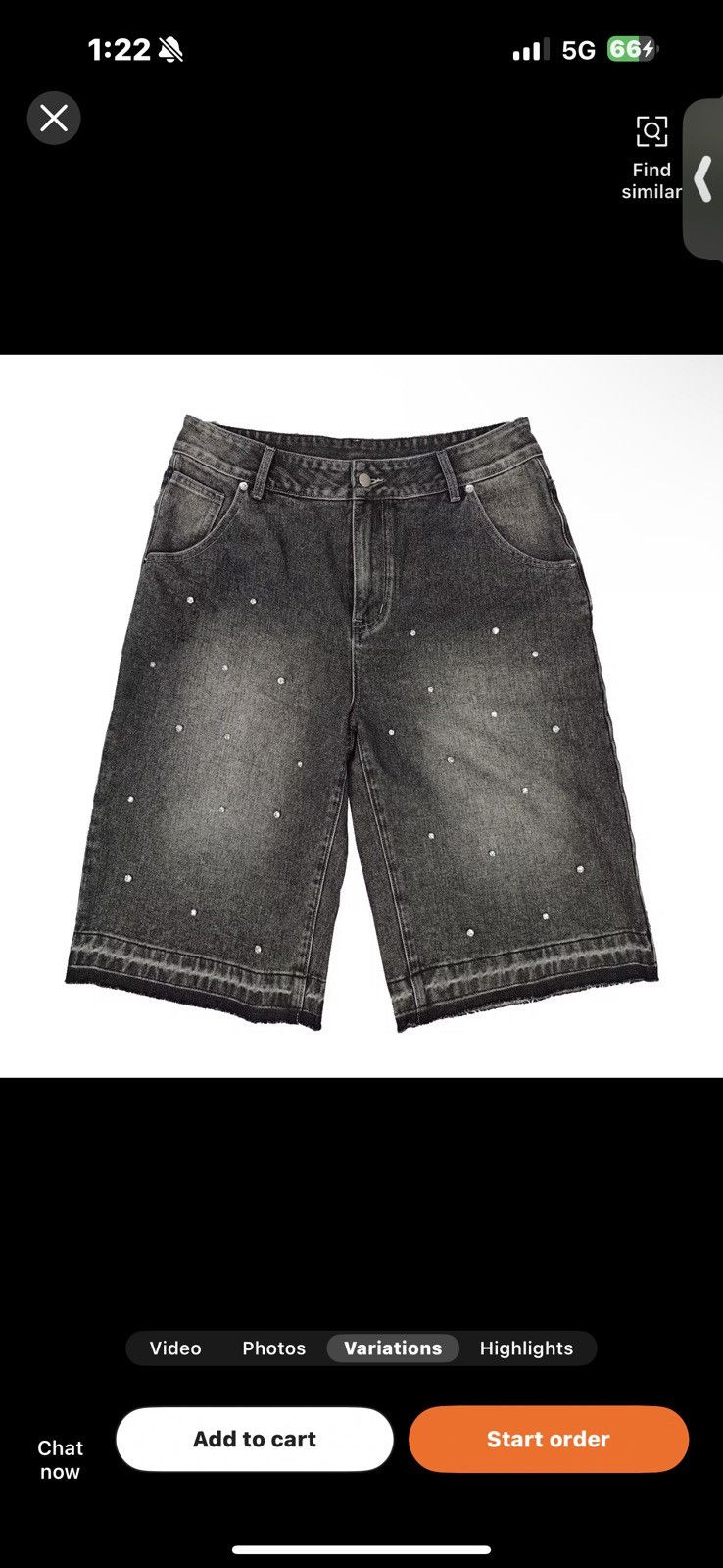 Other Men’s Y2K rhinestone acid wash baggy jorts Size US 32 / EU 48 - 2 Thumbnail