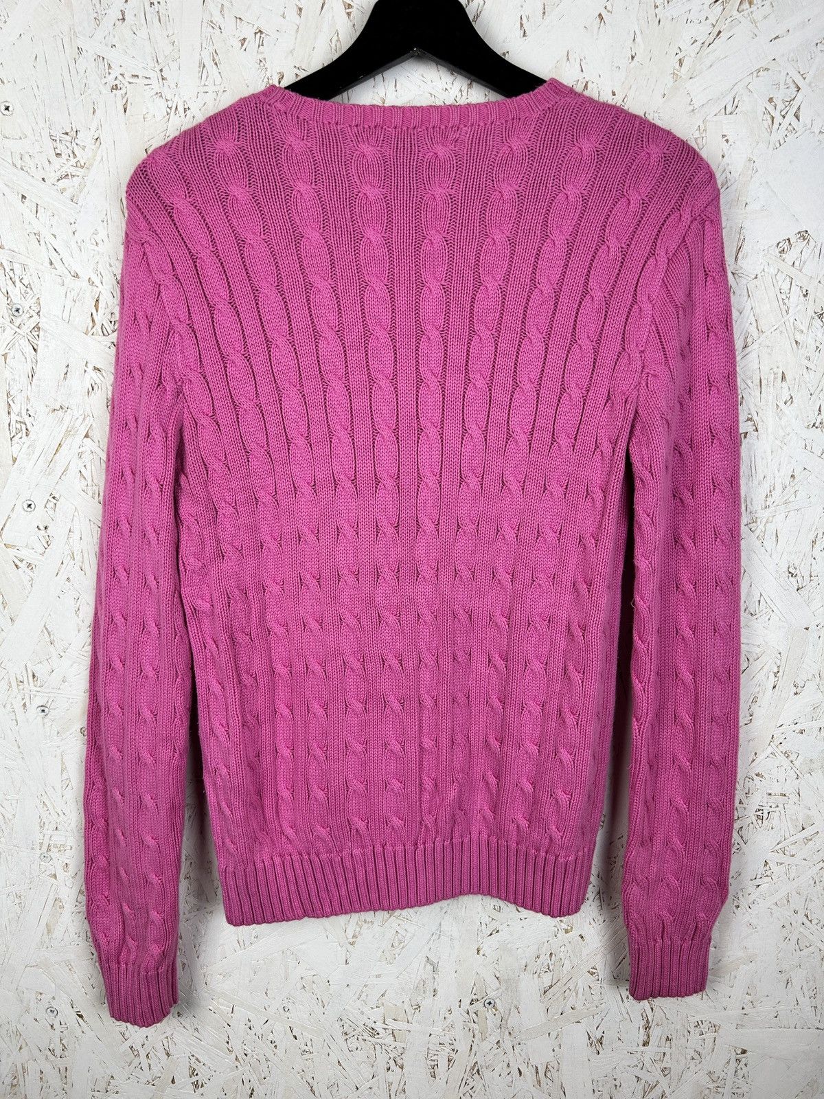 Polo Ralph Lauren Vintage Polo Ralph Lauren Cable Knit Pink Sweater Cotton L Size L / US 10 / IT 46 - 5 Thumbnail