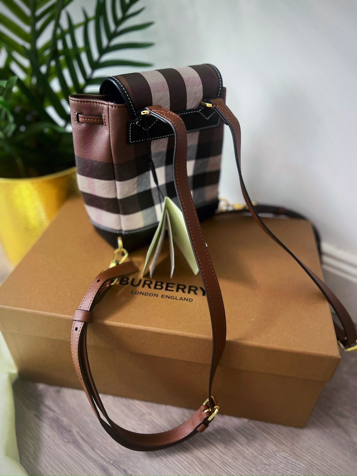 Burberry BURBERRY Micro checked canvas backpack Size ONE SIZE - 4 Thumbnail