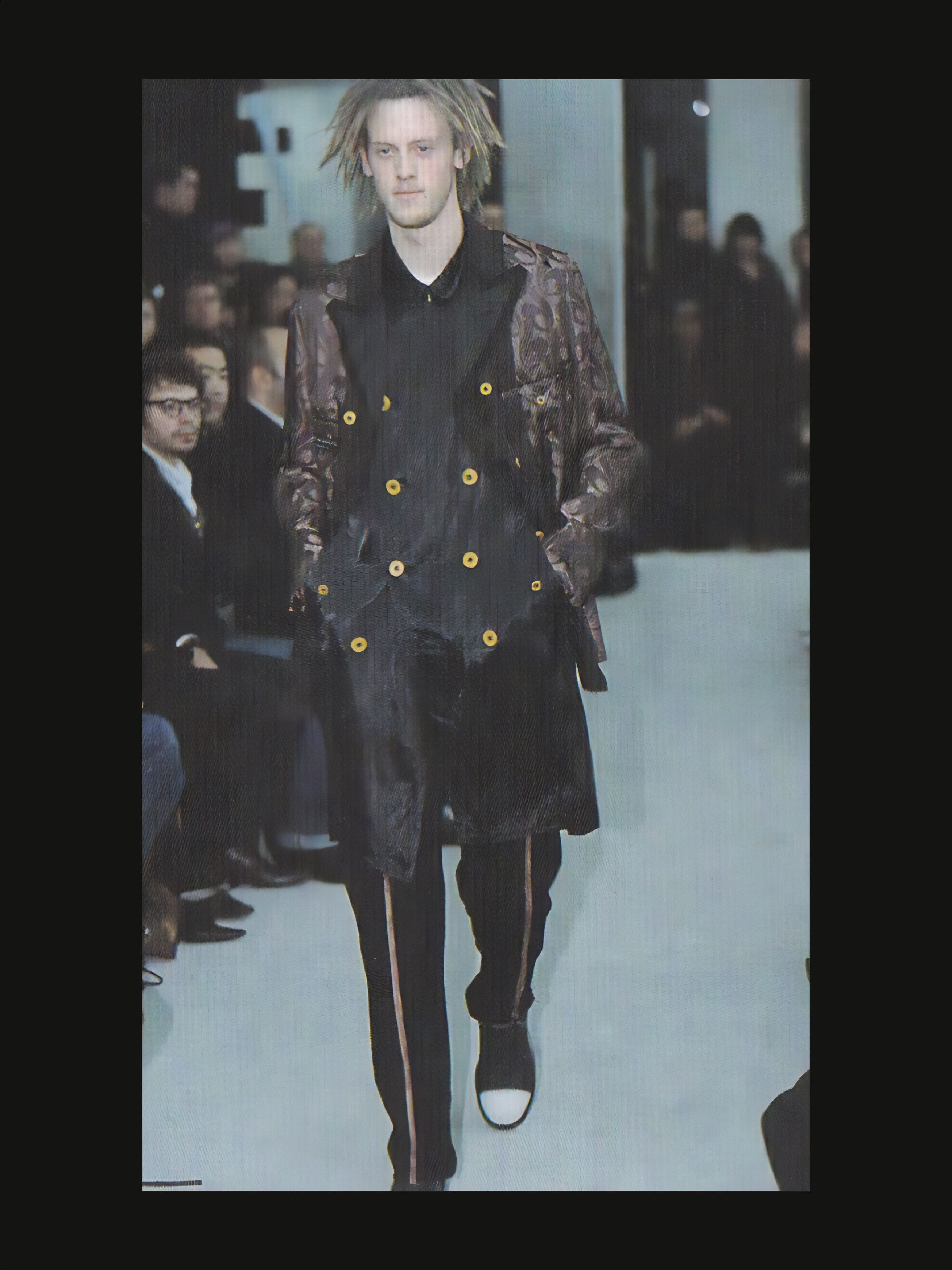 Comme des Garcons Homme Plus CDG Homme Plus Distressed Jacquard Trousers – AW02 Size US 31 - 10 Thumbnail