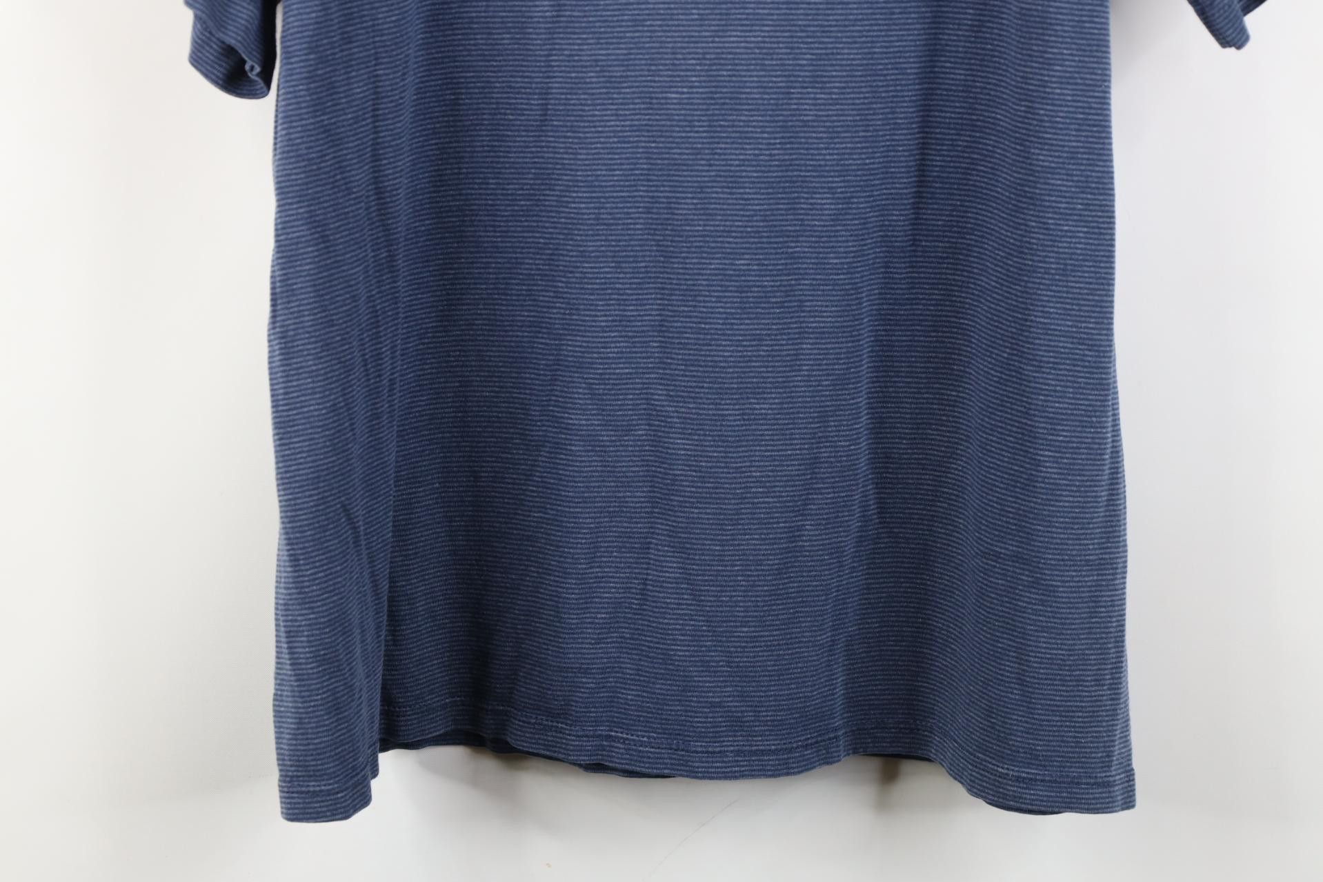 Vintage Vintage 90s Striped Genoa Ohio Short Sleeve T-Shirt Blue USA Size US L / EU 52-54 / 3 - 10 Thumbnail