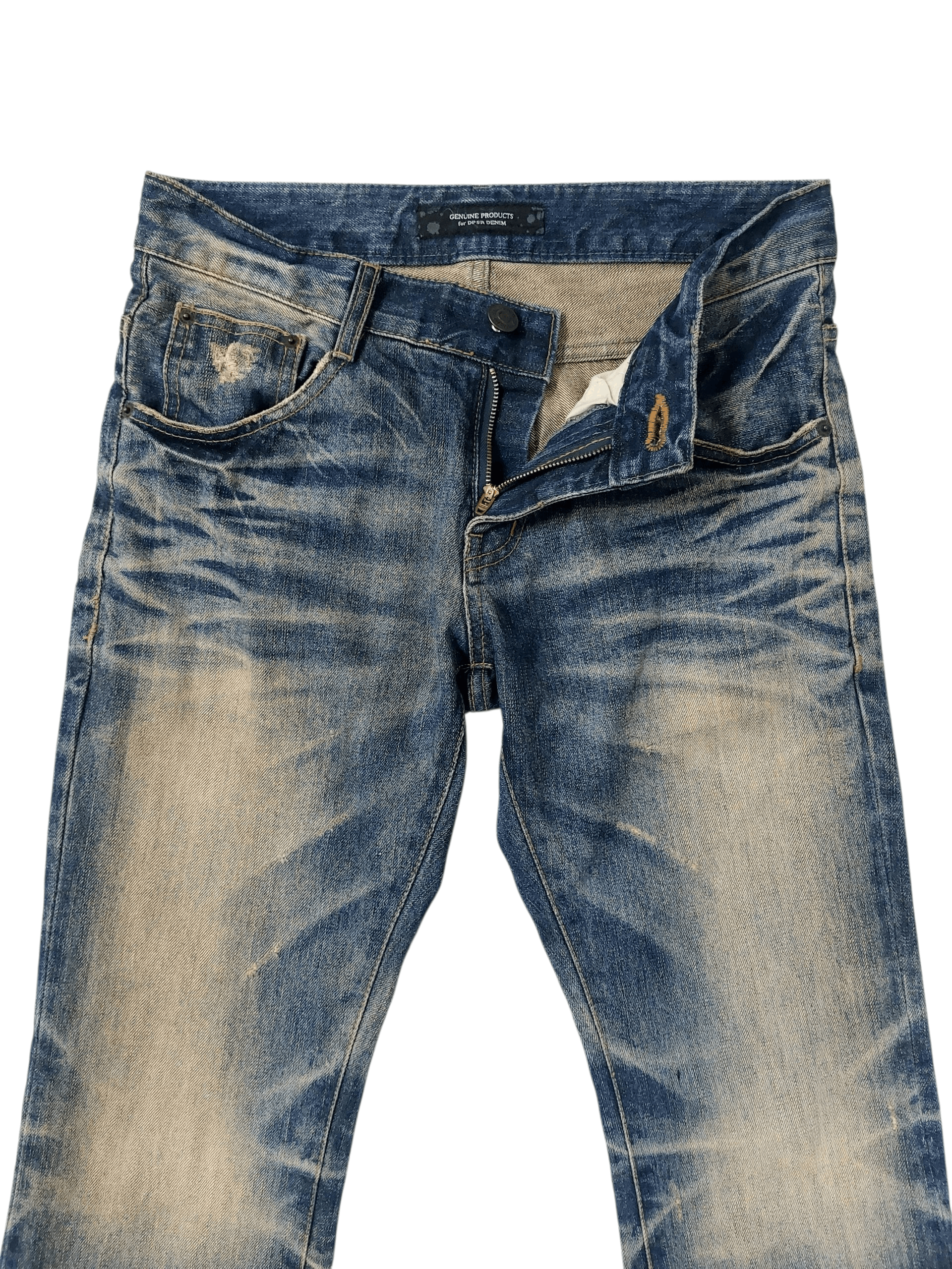 Vintage 90's DPSR Flare Mudwash Clawsmark Denim Size US 31 - 5 Thumbnail