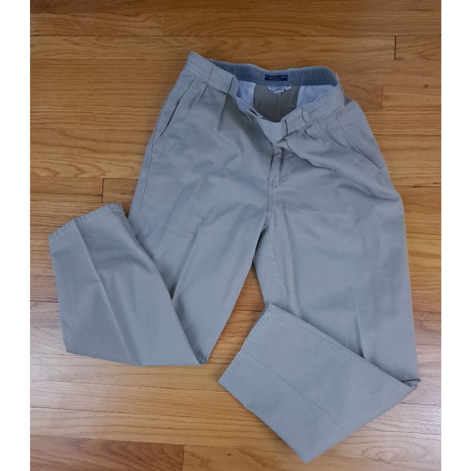 Bugle Boy VINTAGE Bugle Boy Pants Chino Men 34-30 Beige Canvas Cotton Tapered Casual 90s Preppy Classic Size US 34 / EU 50 - 4 Thumbnail