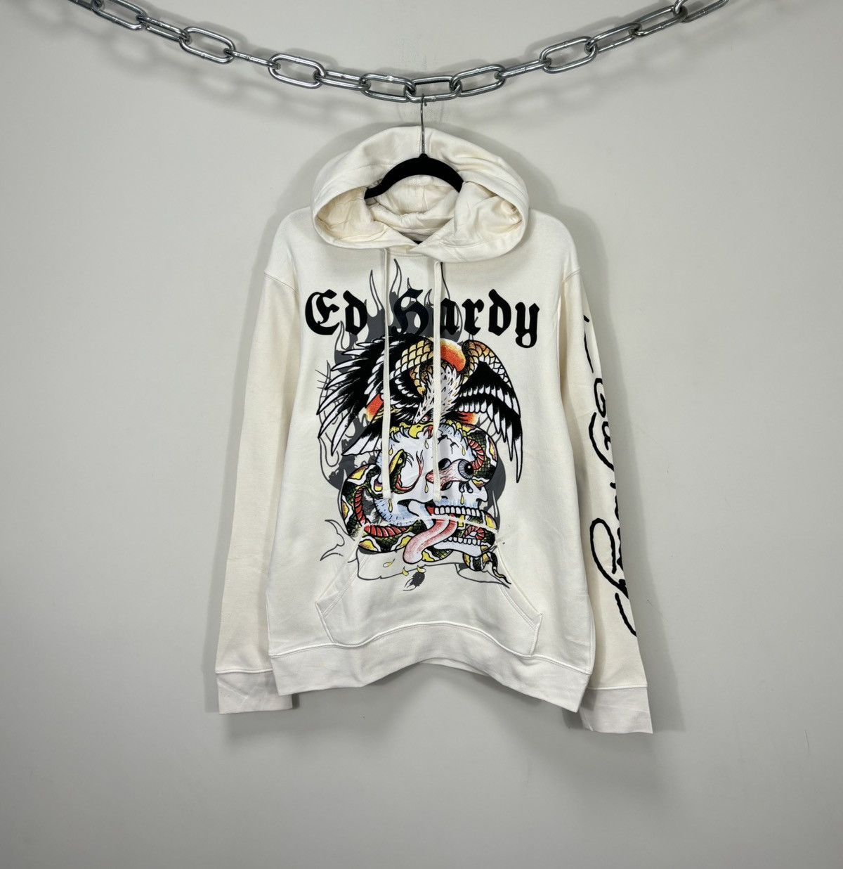 Ed Hardy Ed Hardy Tattoo Skull Eagle Logo NEW Hype Y2K Hoodie Size US M / EU 48-50 / 2 - 1 Thumbnail