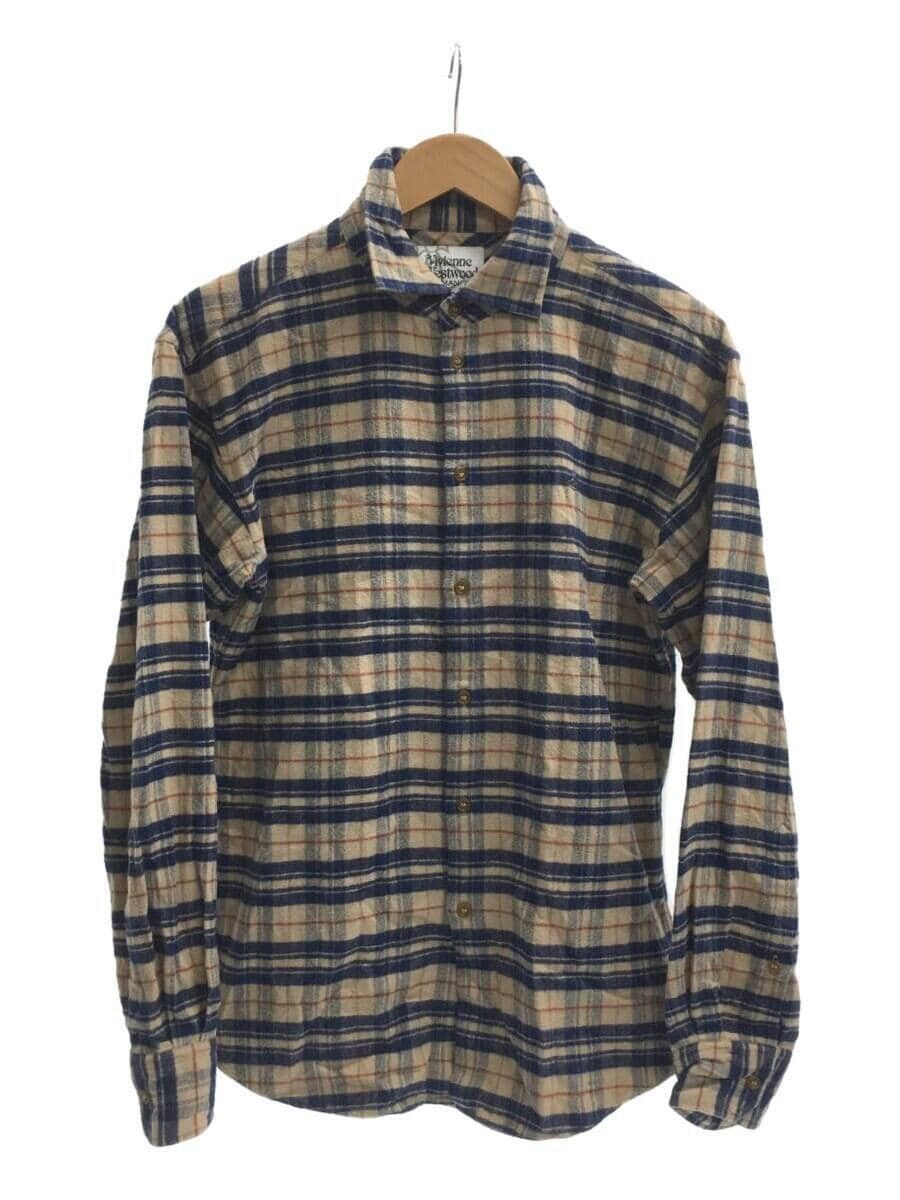 image of Vivienne Westwood Checkered Orb Shirt in Beige, Men's (Size Small)