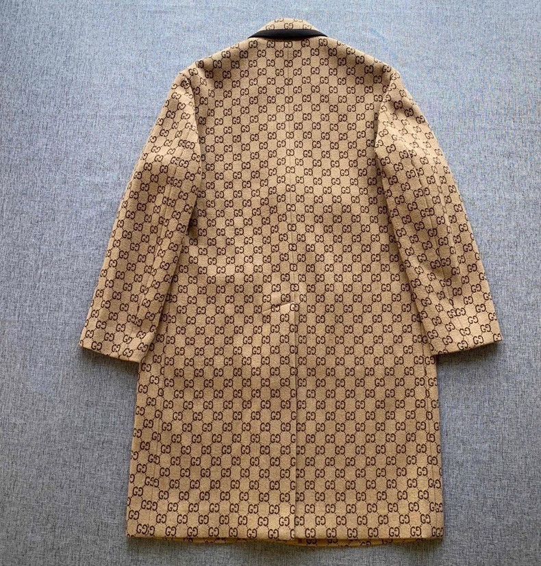 Gucci GucciGG printed single-breasted wool coat 2503-Nextarrow Size US S / EU 44-46 / 1 - 2 Thumbnail
