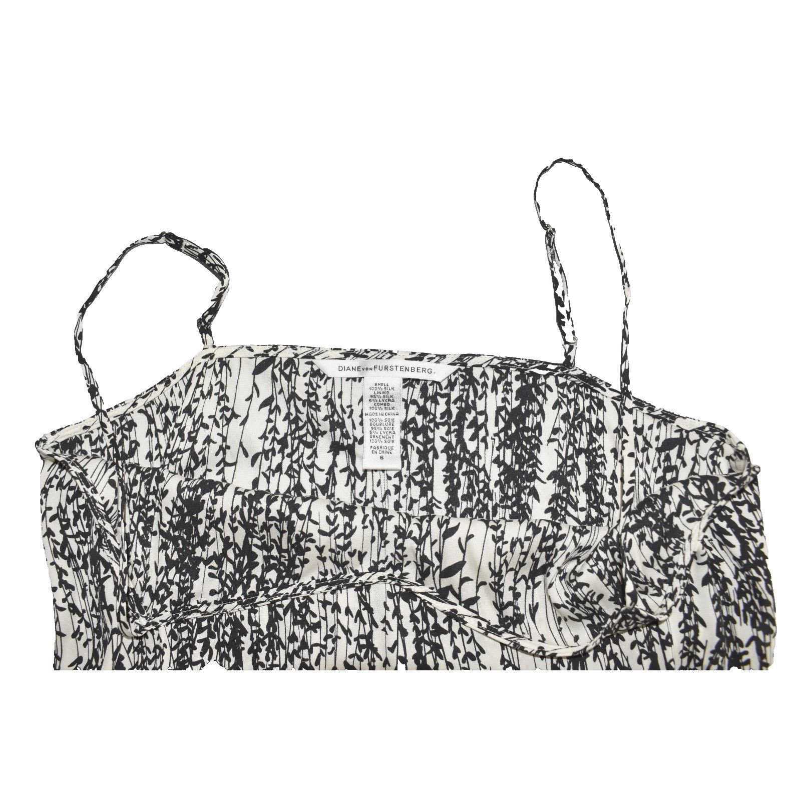 Diane von Furstenberg DIANE VON FURSTENBERG Wine Leaf Silk Top Overlay Set Size 6 Size M / US 6-8 / IT 42-44 - 8 Thumbnail