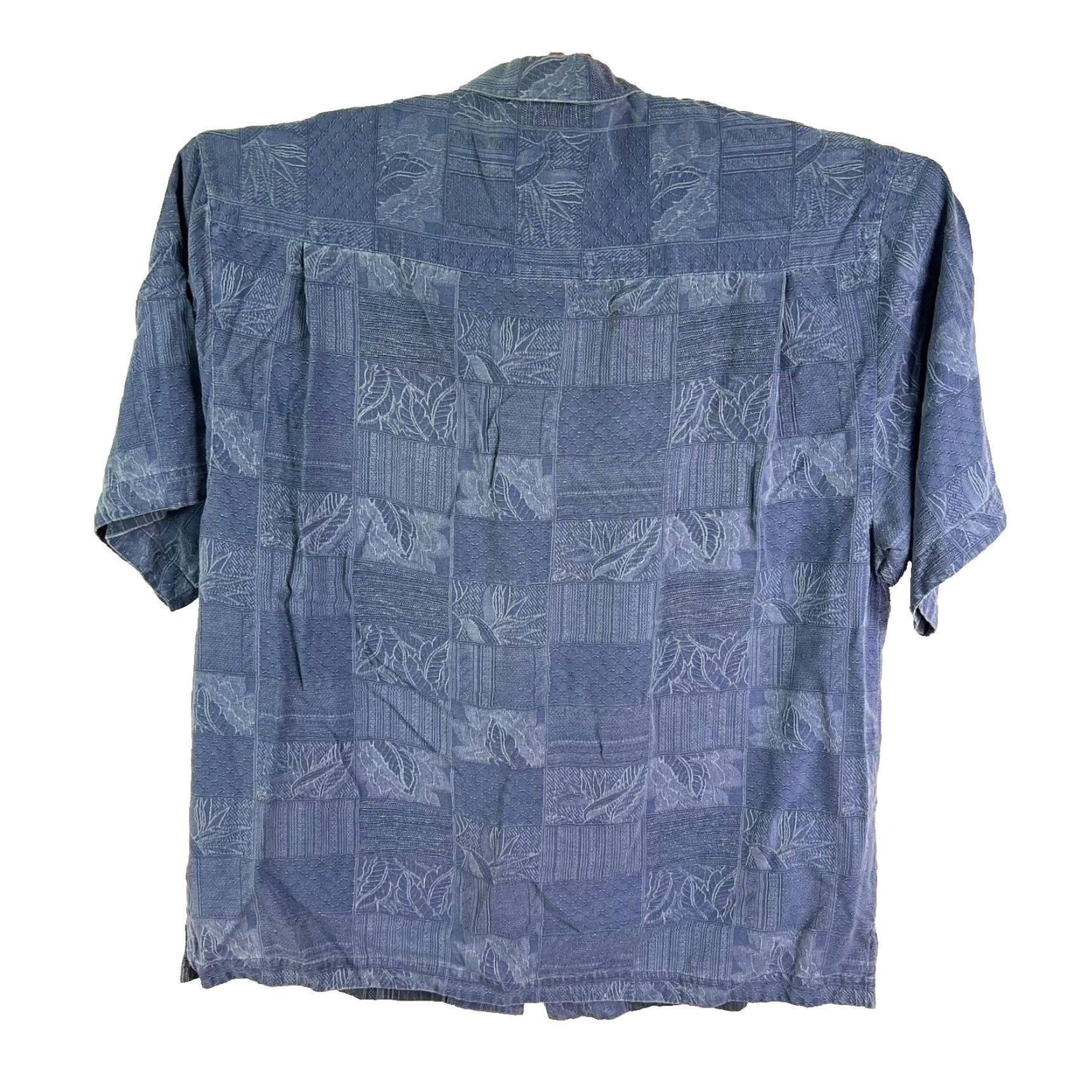 Vintage VINTAGE Jamaica Jaxx Silk Button-Up Shirt Floral Shirt Men's XL Blue (Note: Vintage tag included?) Size US XL / EU 56 / 4 - 5 Thumbnail