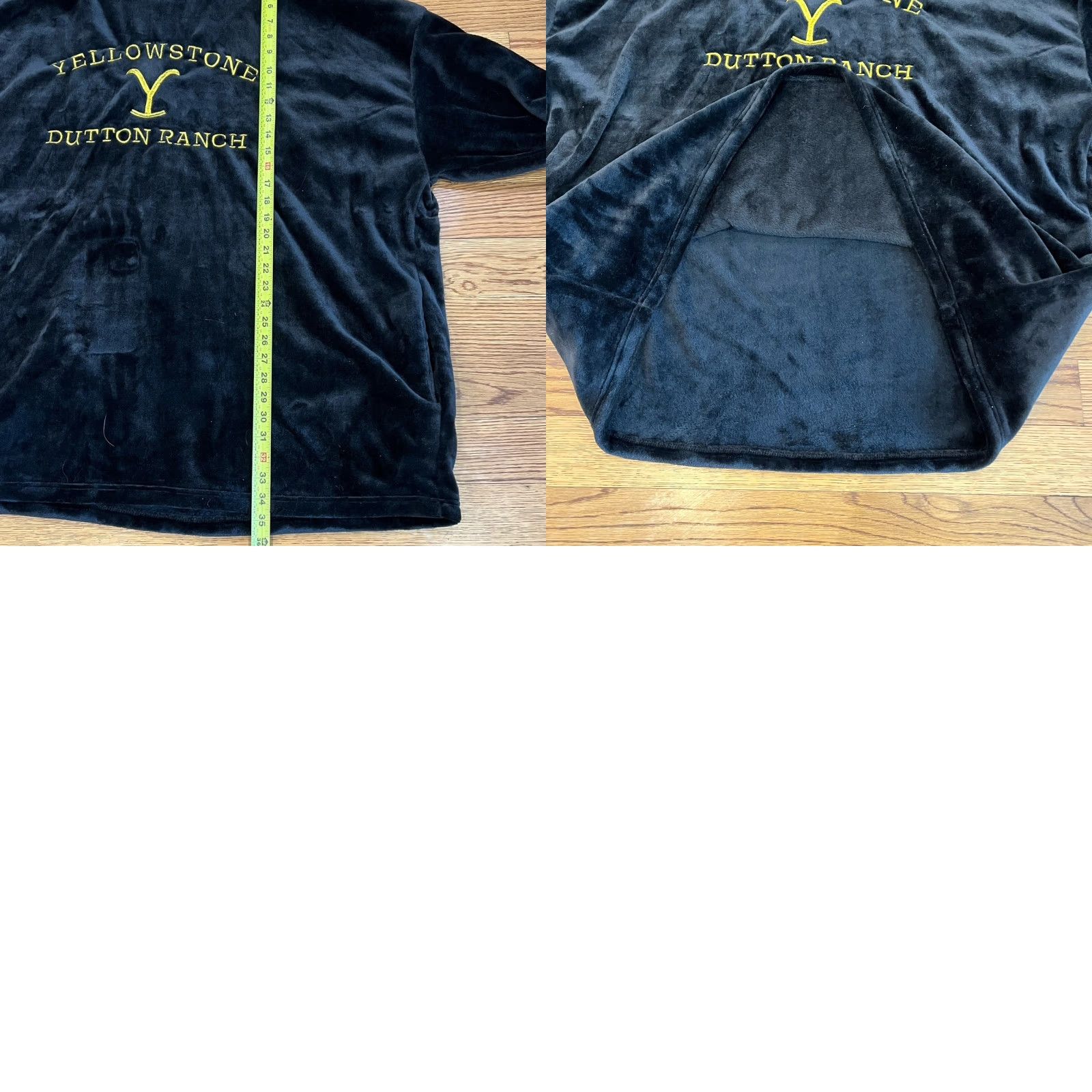 Vintage Yellowstone Dutton Ranch Blanket Hoodie One Size Pockets Size ONE SIZE - 9 Thumbnail