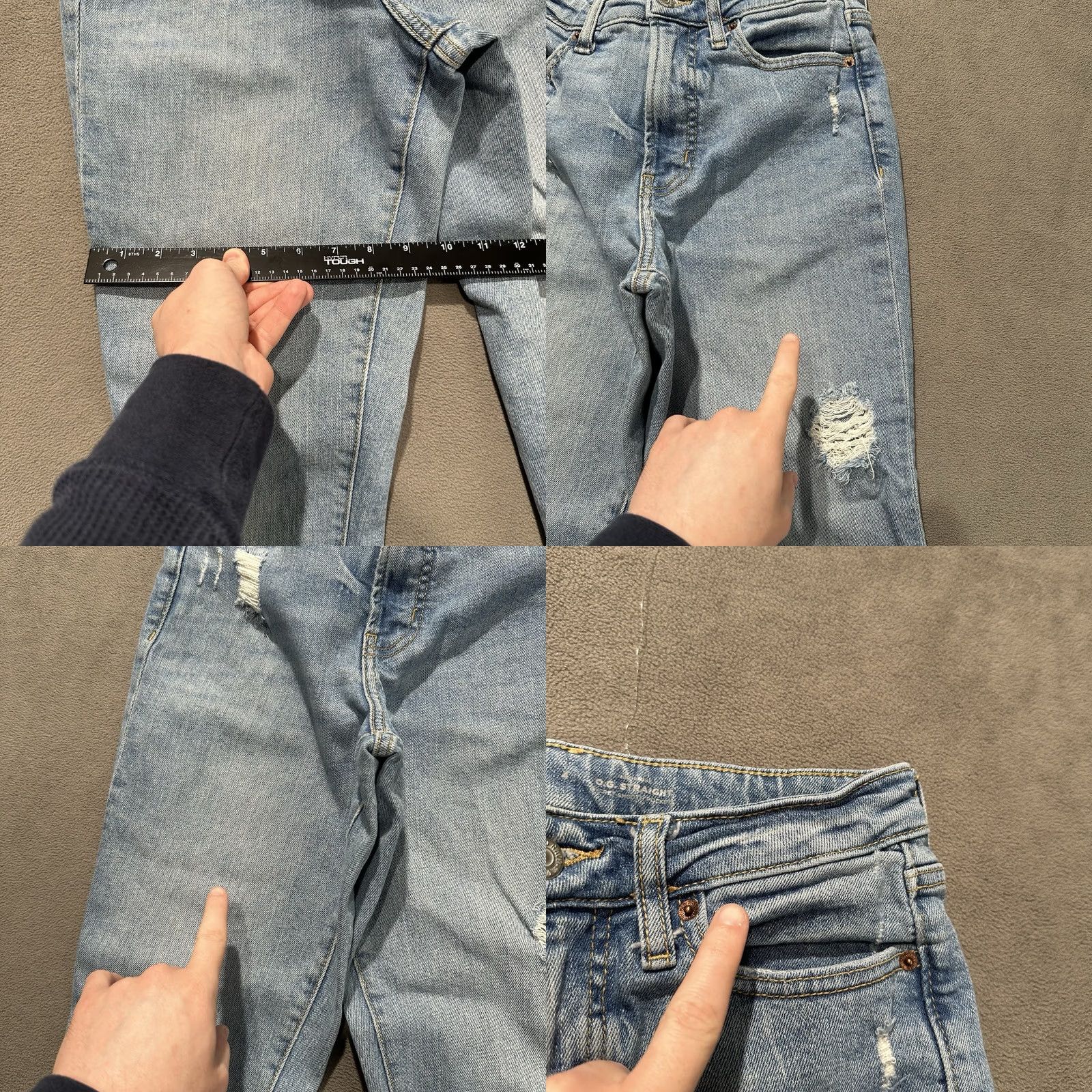 Old Navy Old Navy Jeans Womens 4 Blue Denim High Rise O.G. Straight Secret Smooth Pockets Jeans Size 27" / US 4 / IT 40 - 10 Thumbnail