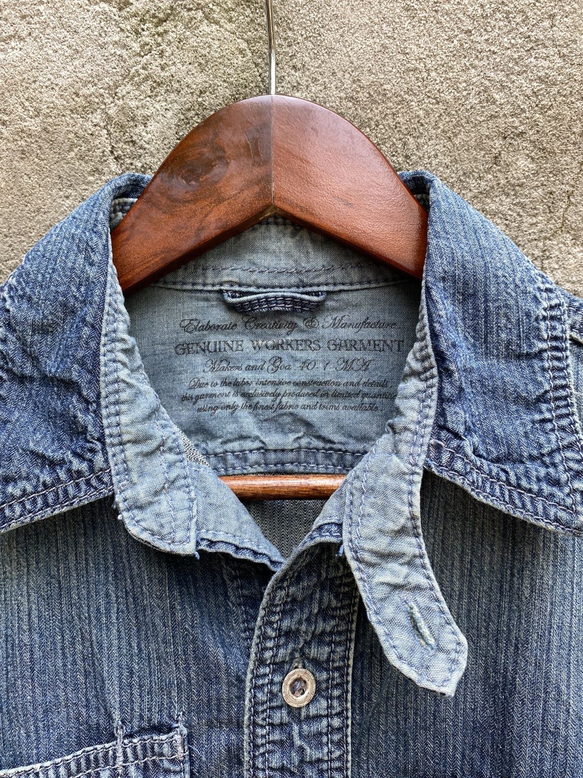 GOA Japanese GOA Vintage Worker Denim Shirt Size US S / EU 44-46 / 1 - 2 Thumbnail