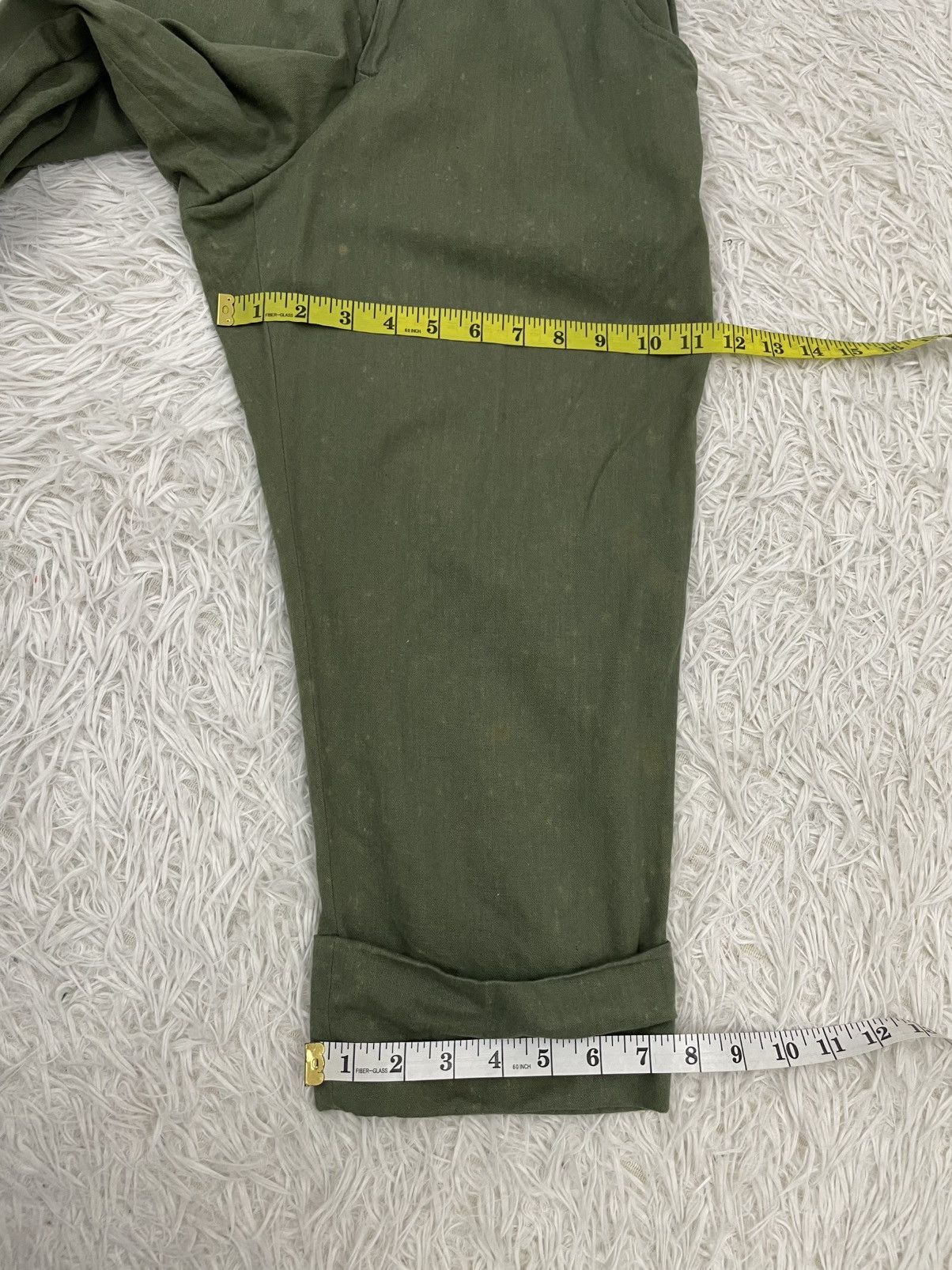 Yohji Yamamoto Vtg Y's Yohji Yanamoto Green Army Pant Size US 26 / EU 42 - 15 Thumbnail