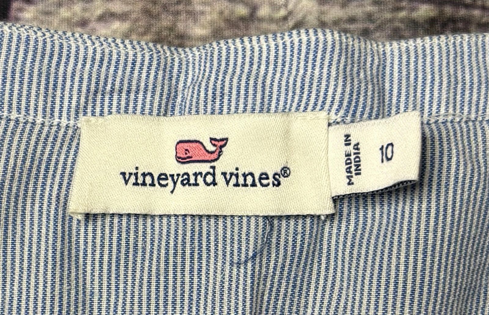 Vineyard Vines Vineyard Vines Top Women's 10 Embroidered Tunic Striped Size L / US 10 / IT 46 - 2 Thumbnail
