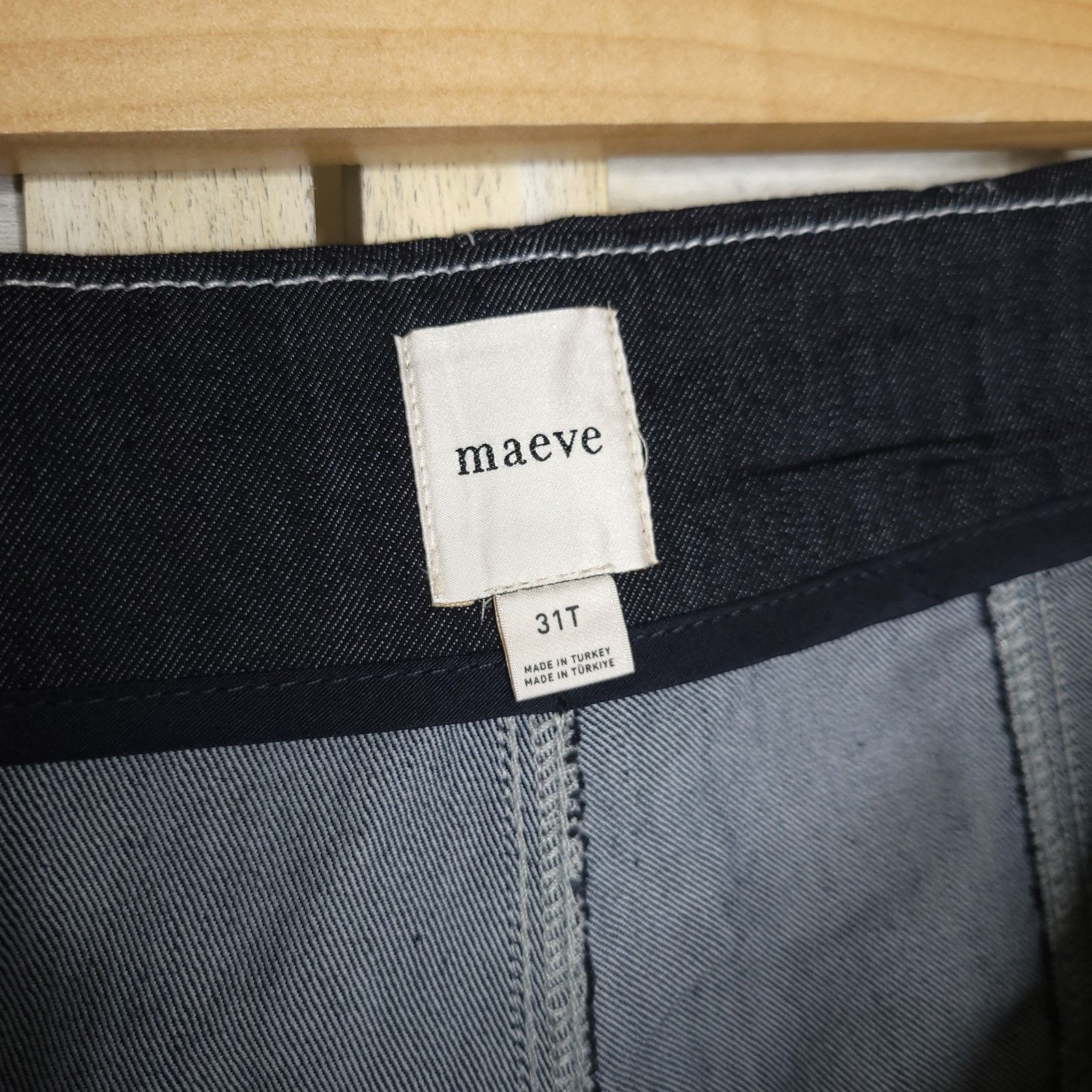 Anthropologie MAEVE Womens Anthropologie High Rise Straight Leg Jeans 31T Size 34" / US 12 / IT 48 - 5 Thumbnail