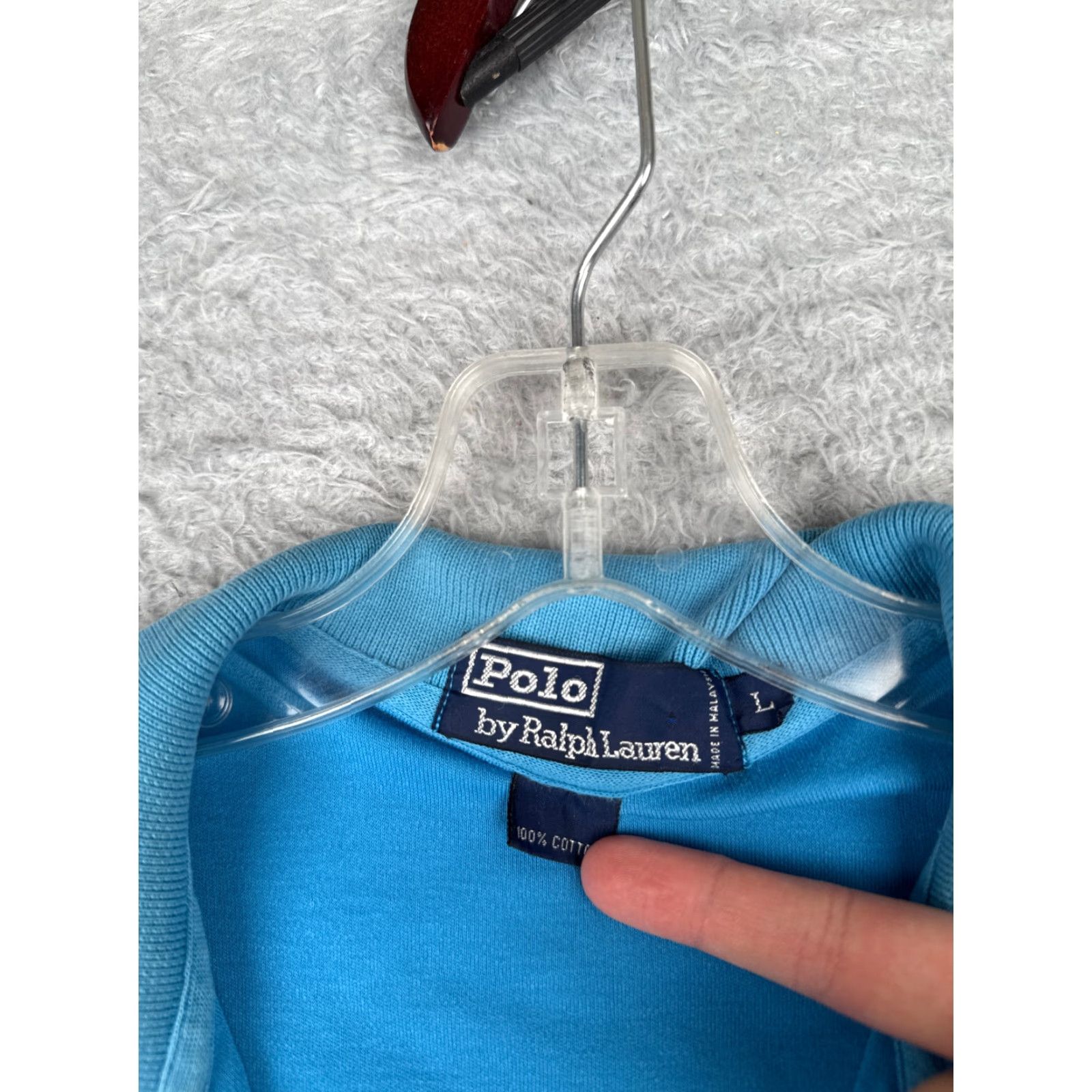 Ralph Lauren VINTAGE Polo Ralph Lauren Shirt Mens Large Blue 100% Cotton Knit Polo Shirt All Seasons Relaxed Regular Mens Blue Polo 40in Chest 28in Length Size US L / EU 52-54 / 3 - 7 Thumbnail