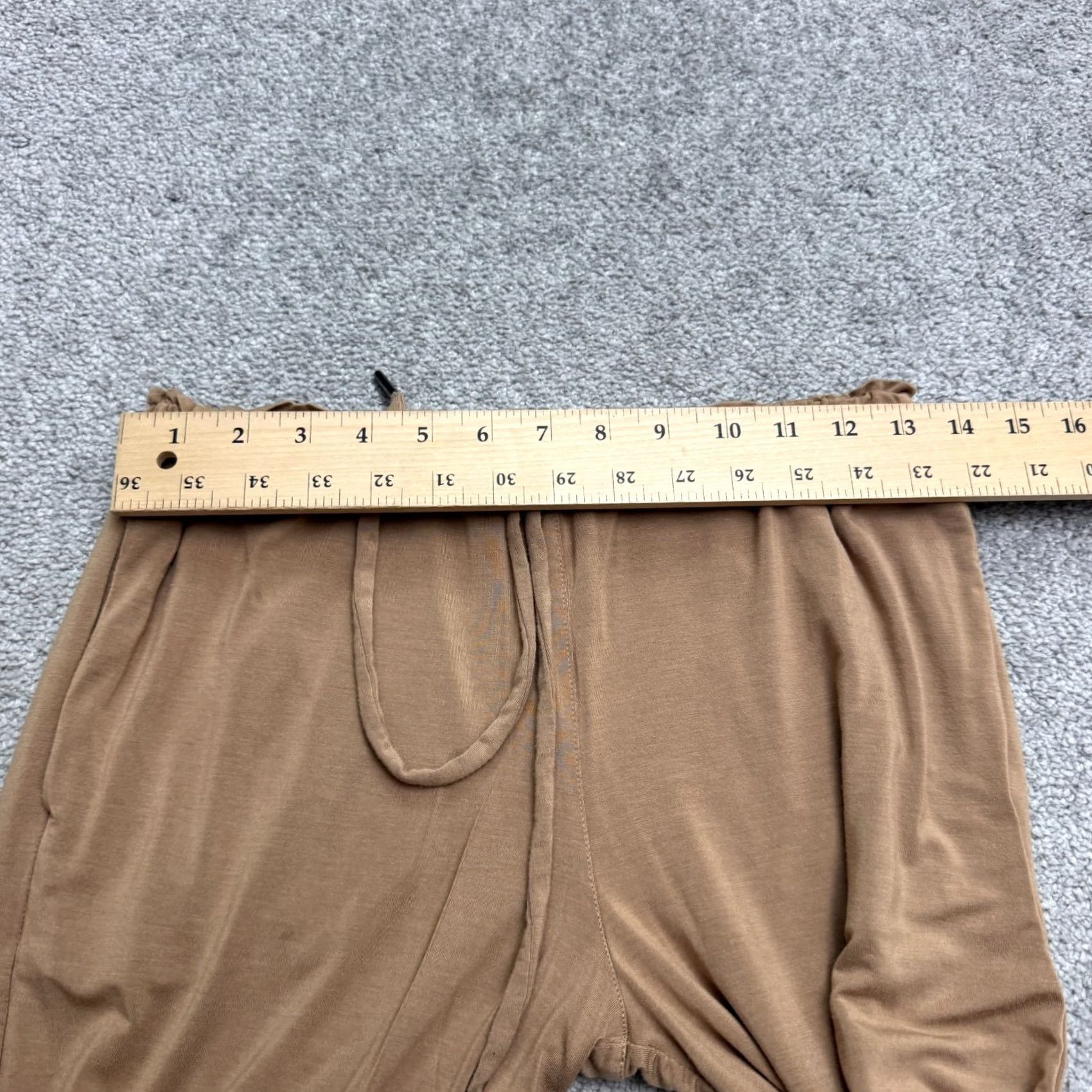 Vintage Knix Lounge Pants Womens Small Camel Brown Modal Elastic Waist Wide Leg Casual Size 28" / US 6 / IT 42 - 7 Thumbnail